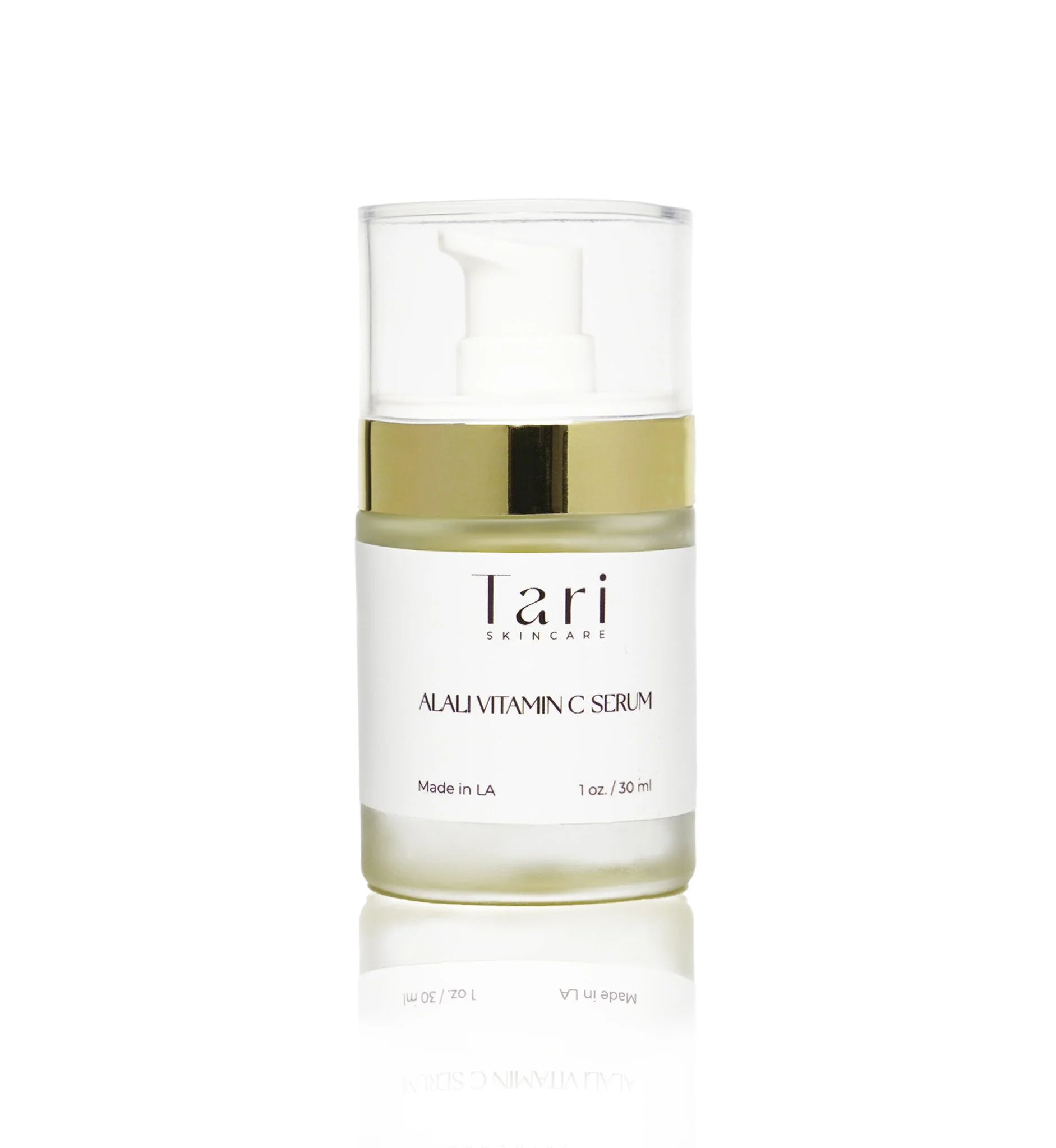 Skincare ecommerce photography white background Los Angeles — Tari Skincare serum studio