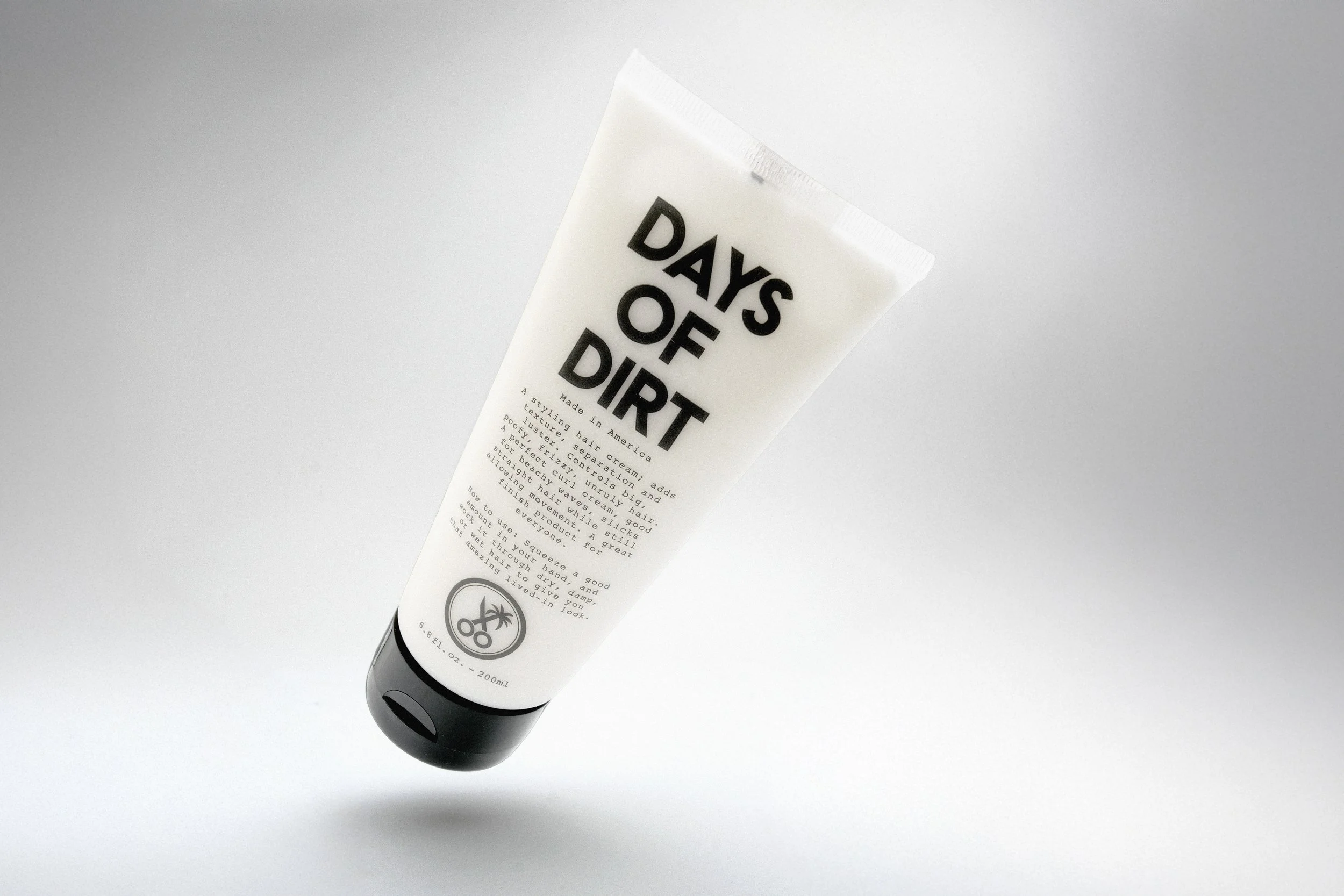 Days of Dirt styling hair cream studio shoot on white - Product Photography Los Angeles