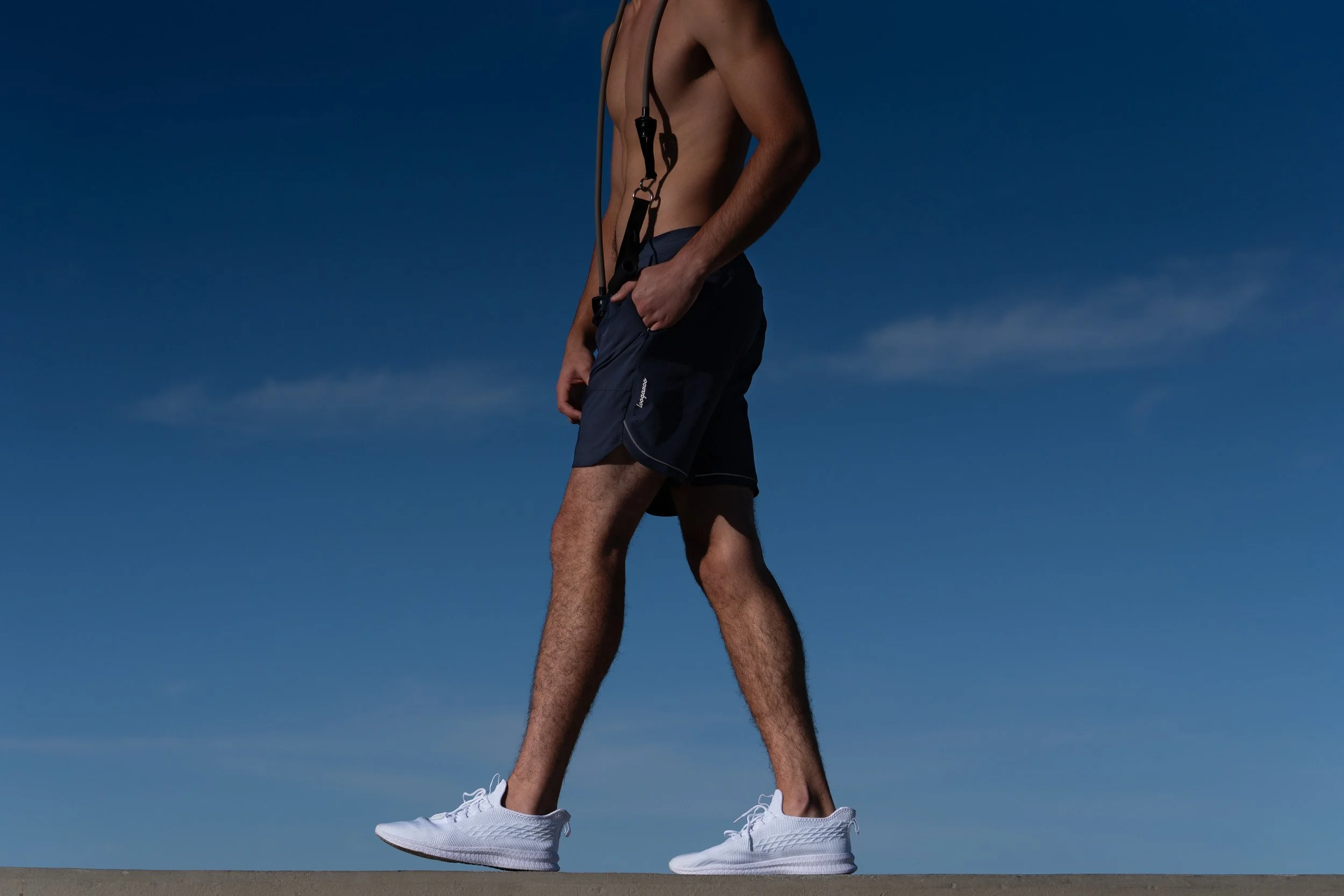 Loogaroo athletic apparel campaign photography Los Angeles, men's activewear lifestyle shoot natural light