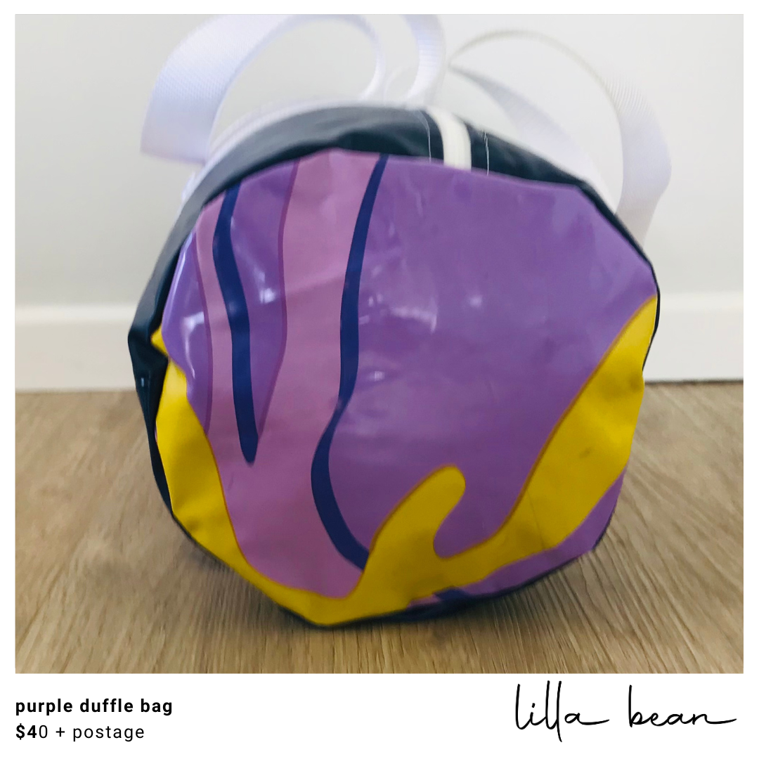 purple duffle bag — Lilla Bean