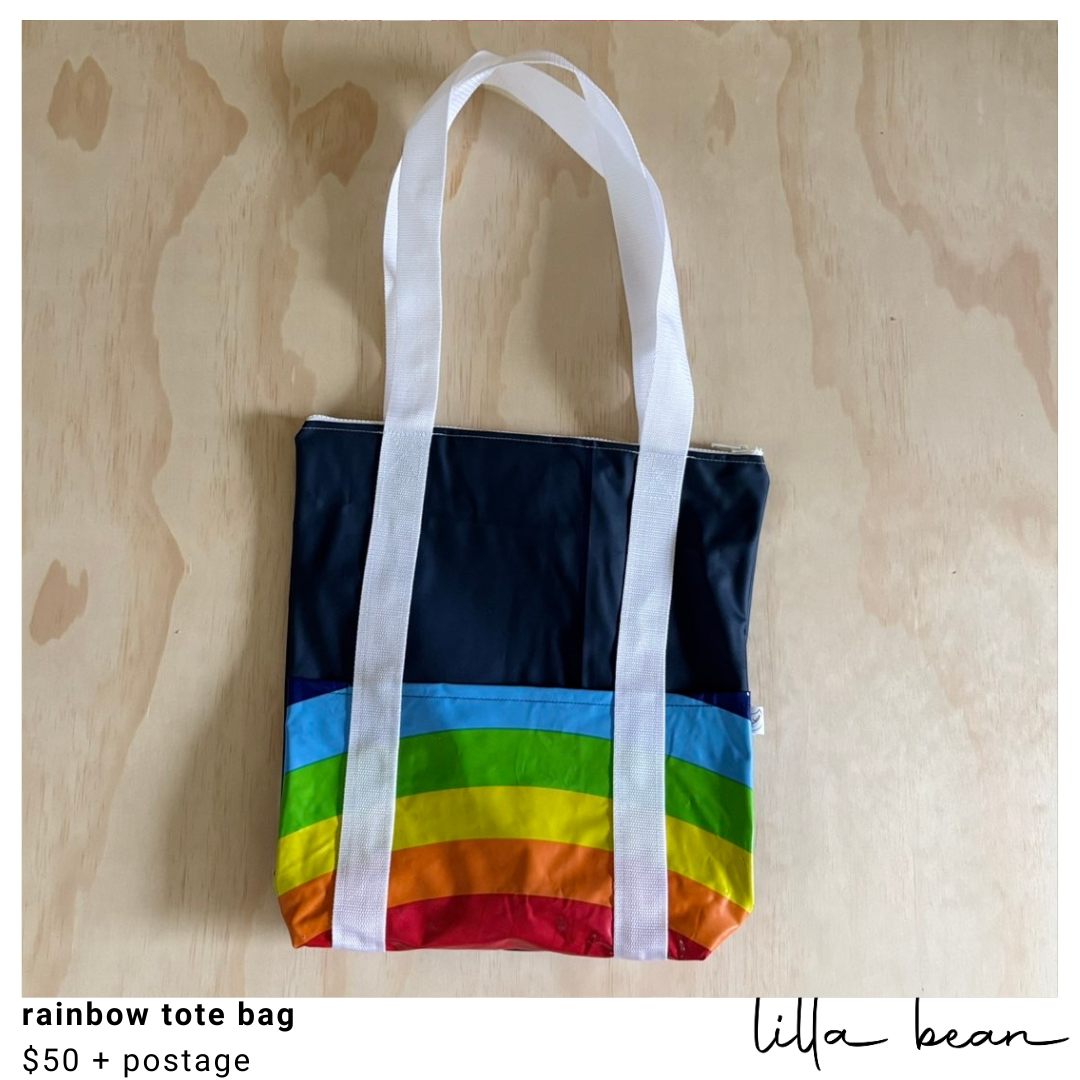 rainbow tote bag