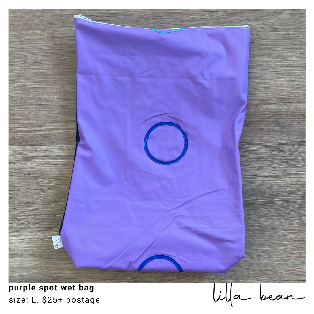 purple spot L wet bag