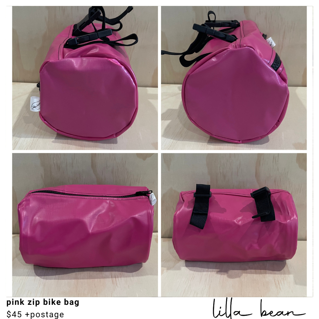 pink zip bike bag