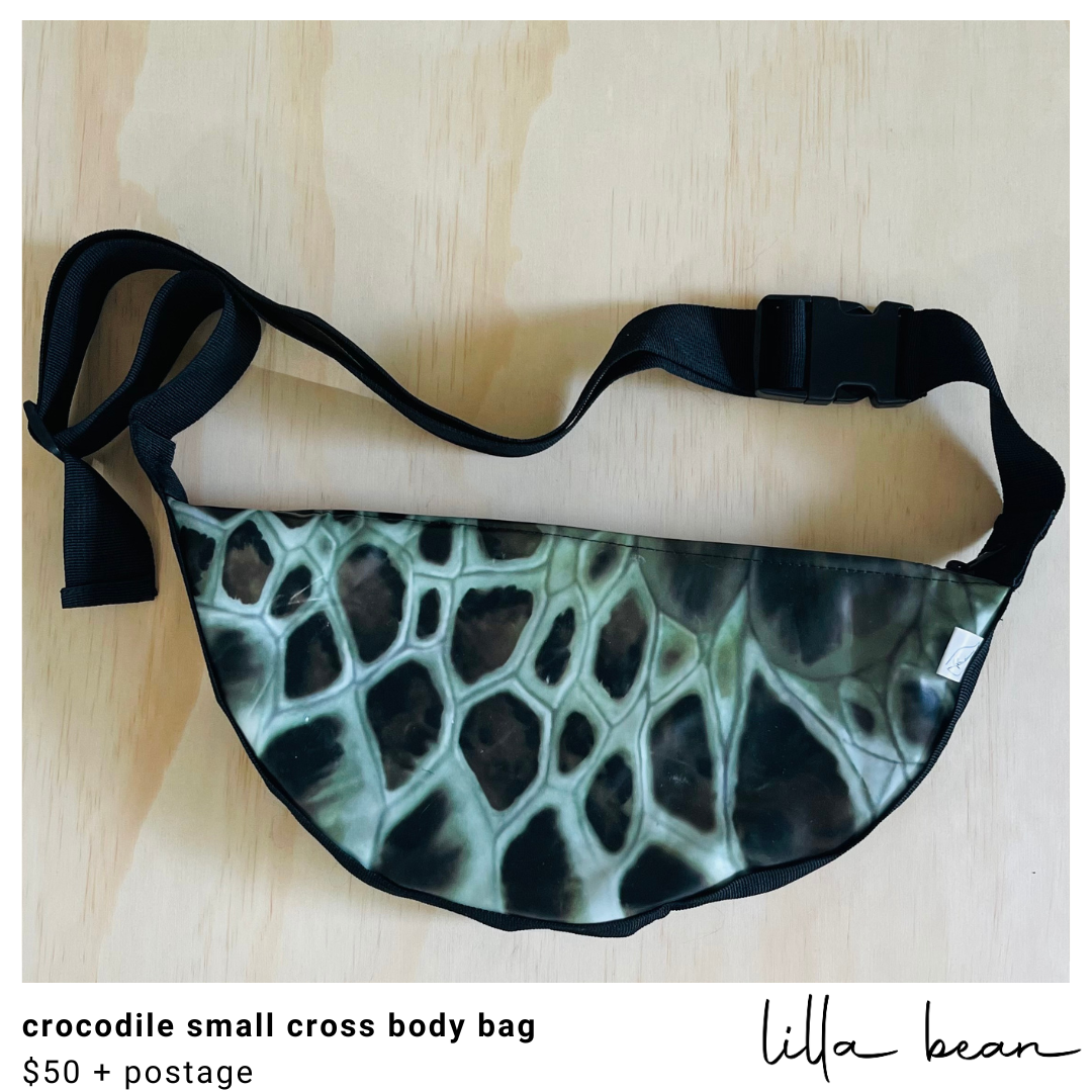 crocodile small cross body bag