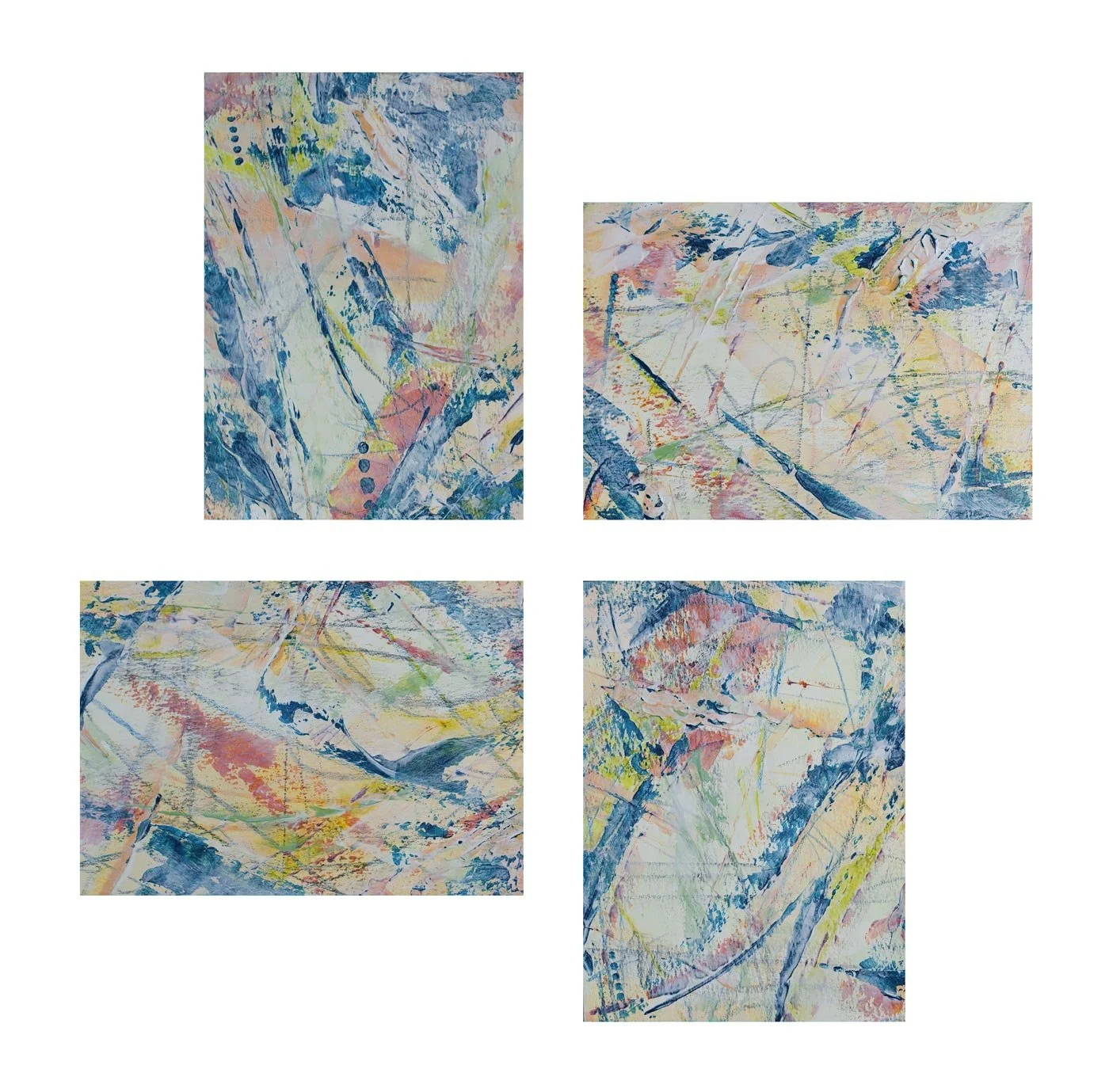 Sea Blocks II Polyptych, Jill Law