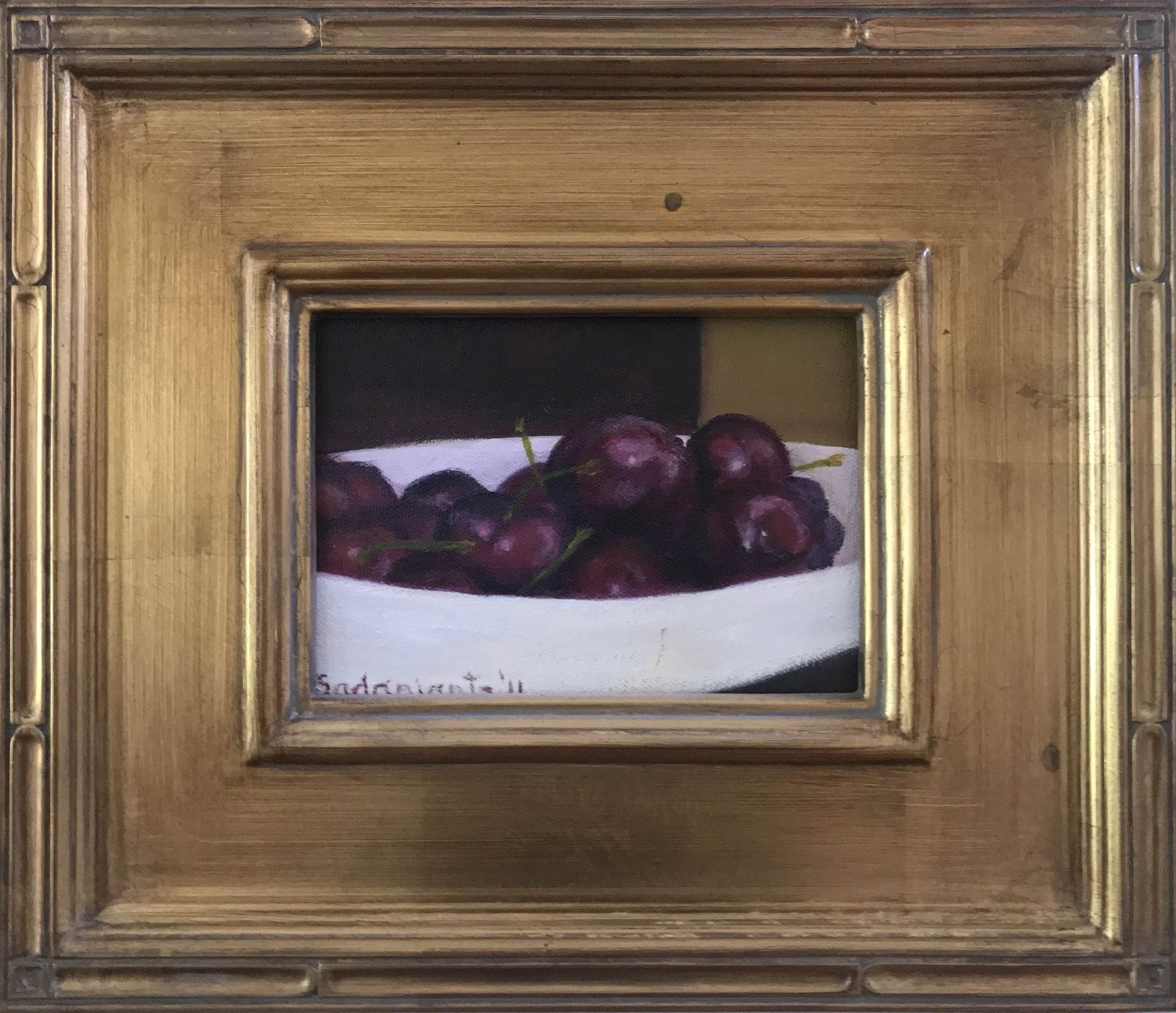 Cherries in a White Bowl, Ara Sadaniantz