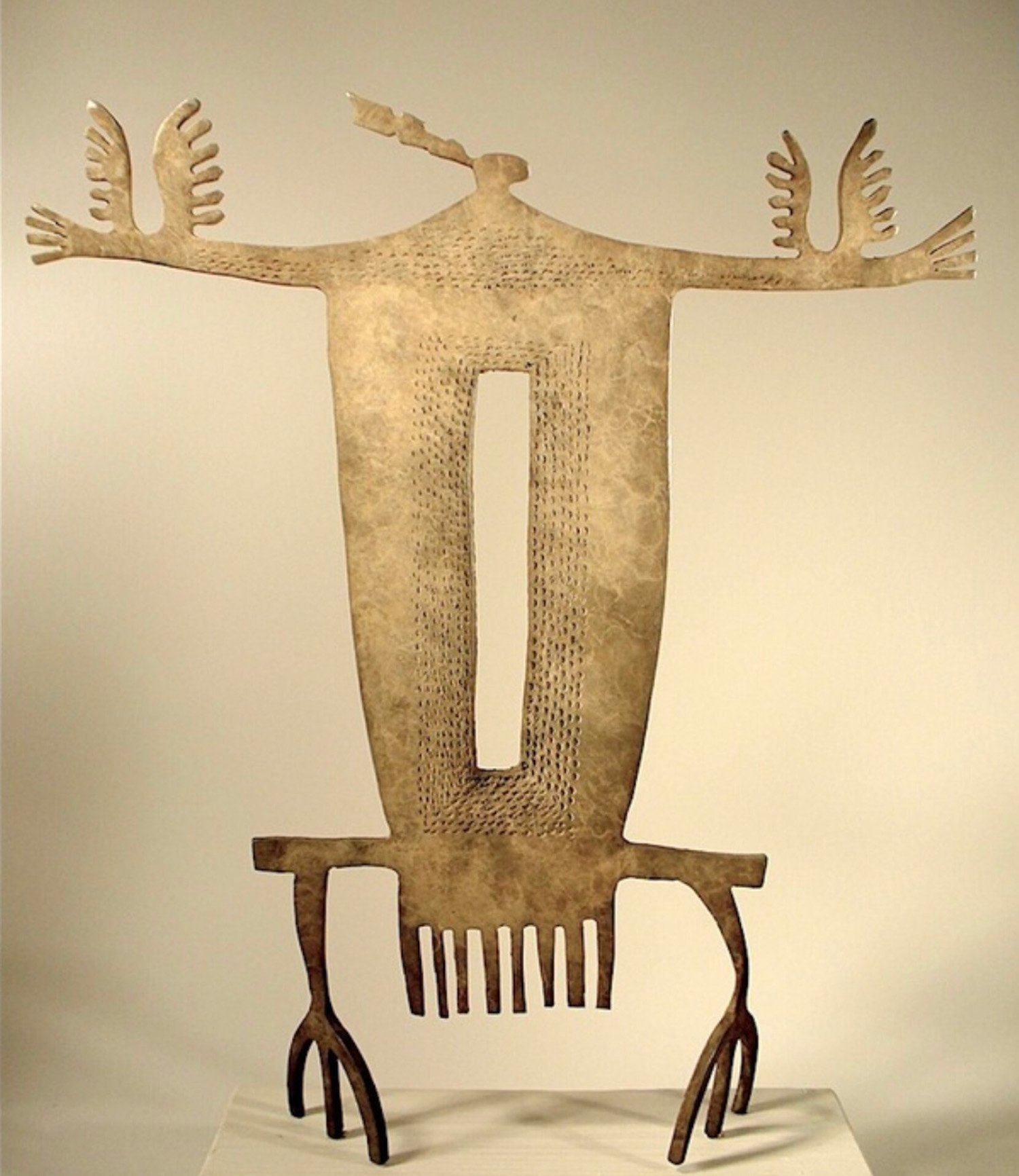 Transformative Shaman, 11" x 3" x 12", cast bronze