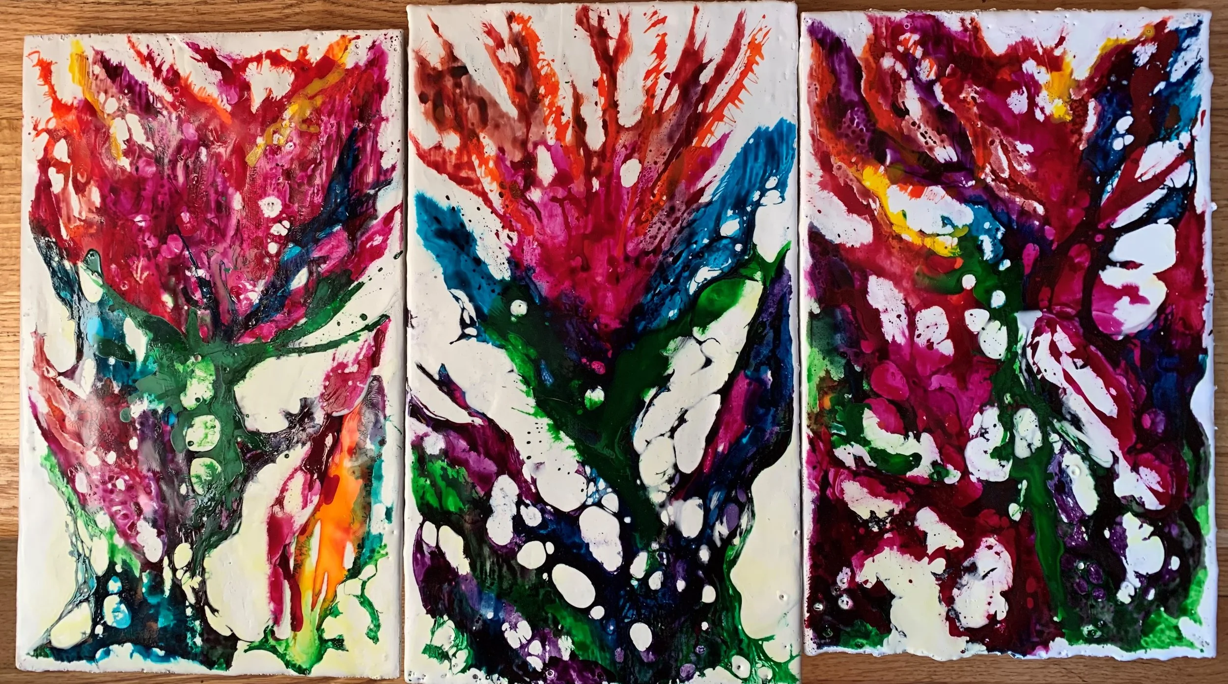Abstract Flower Trio, Lisa Scanlon