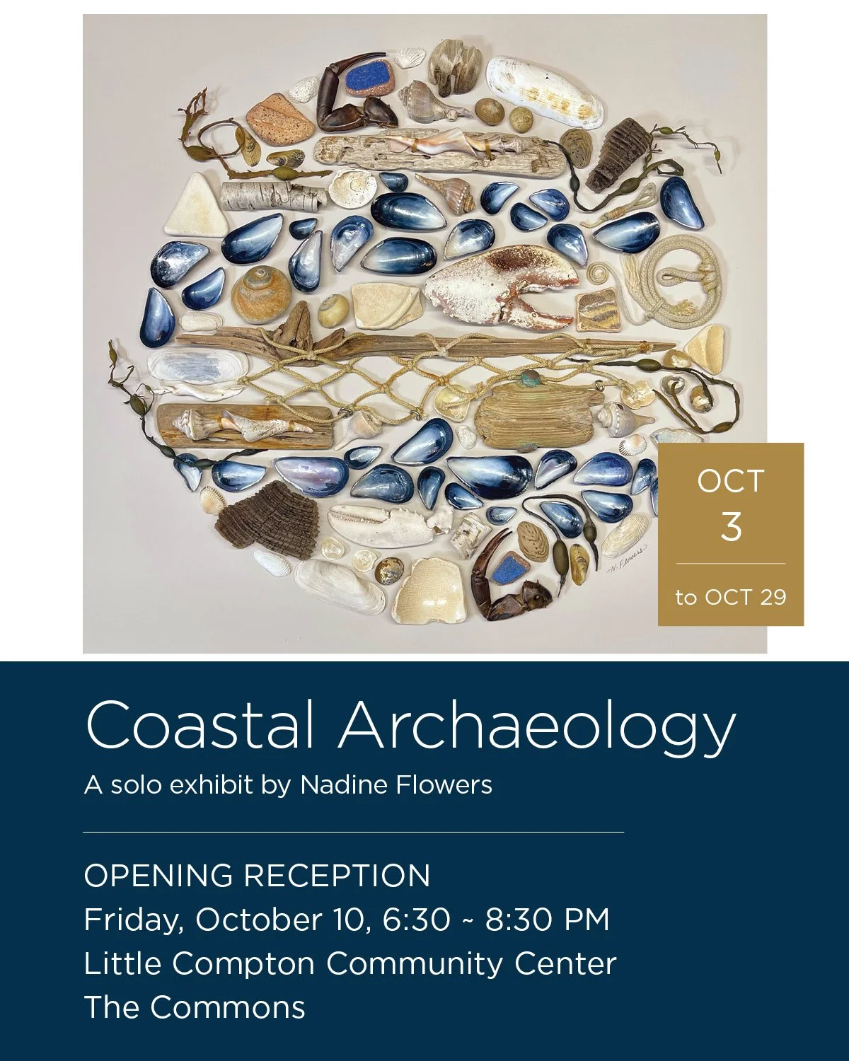 Coastal Archaeology — An exhibit of collages and assemblages from shoreline findings