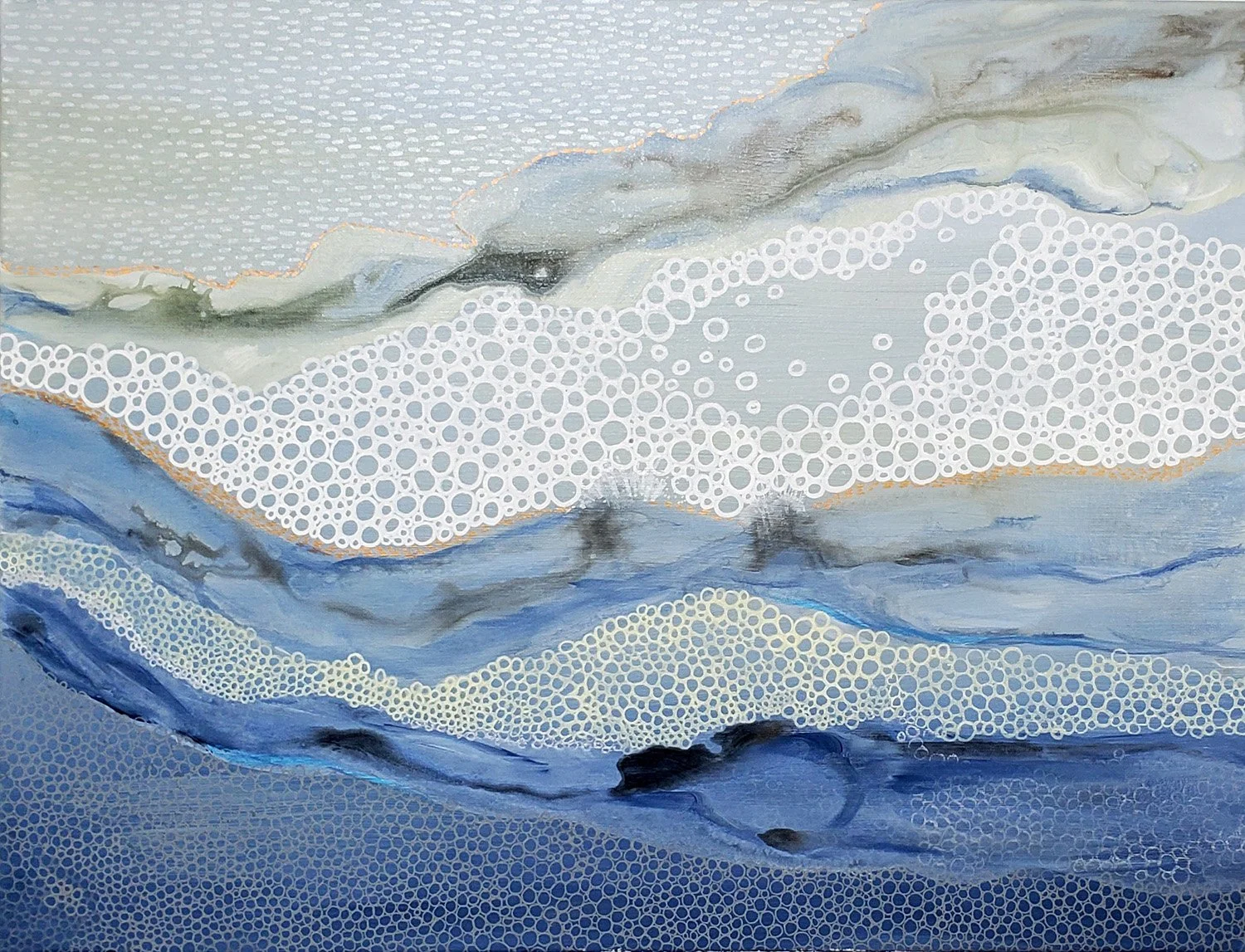 Breath of the Ocean, 18" × 24", acrylic on linen