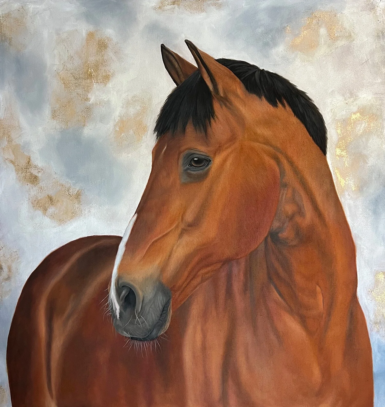 Portrait of Umbra, 40" x 42", oil on Belgian linen