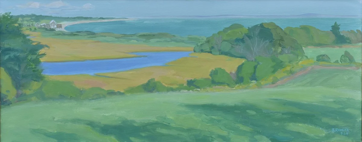 September Day at the Coast, 16" x 40", acrylic on canvas