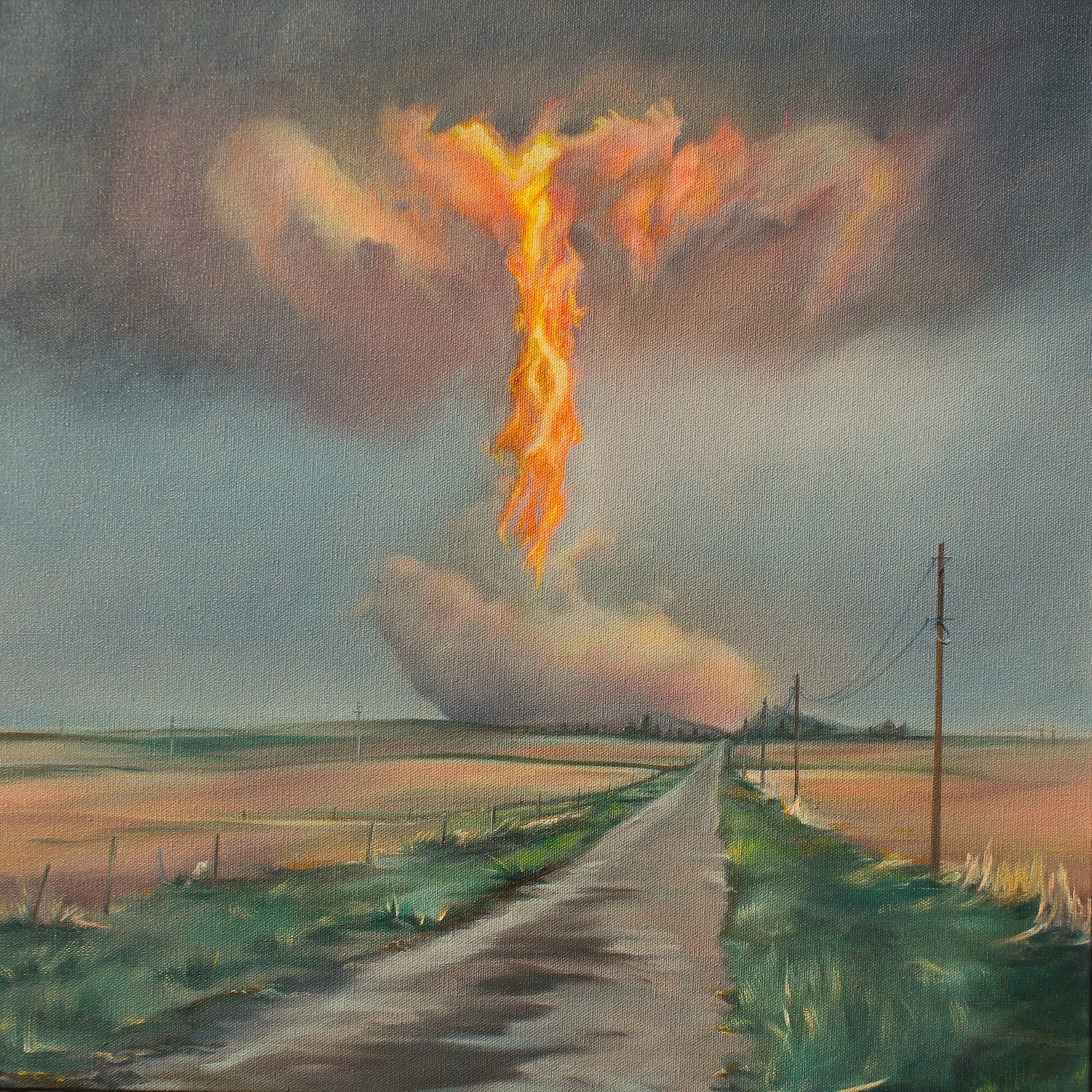  Vania Novercça   
 Passion Road   
20" x 20" 
Oil on canvas "Passion Road" I created this painting for my son AJ; he's a musician and has been working on an album for more than a decade. He is thirty and music has been a passion of his since he was 