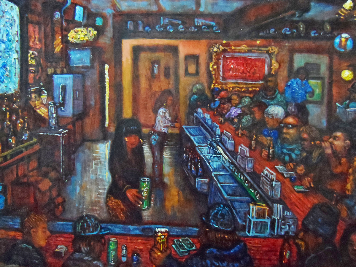 Washington Club, 32" x 40", oil on wood panel