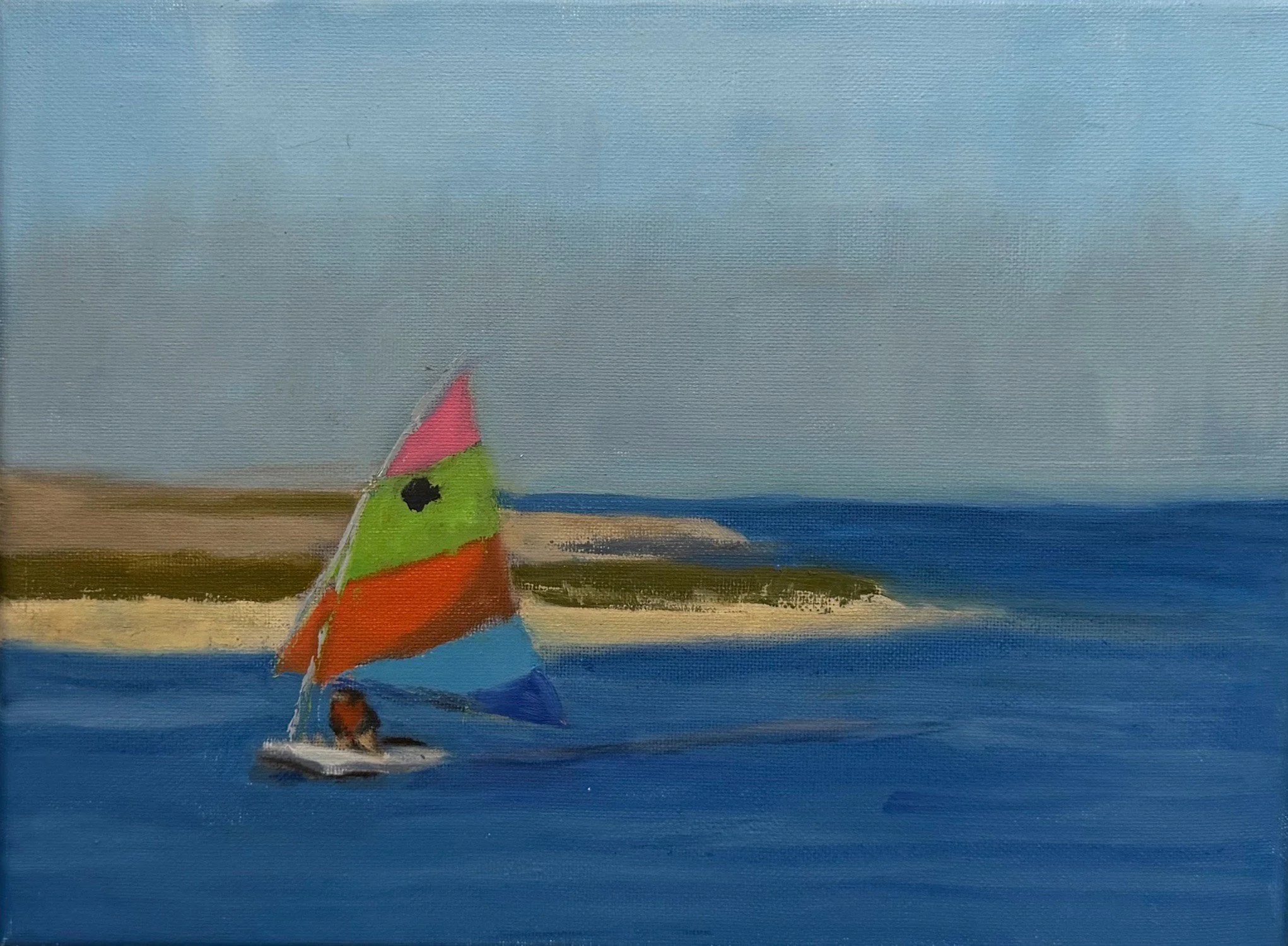 Flying Sunfish, 6" x 9", oil