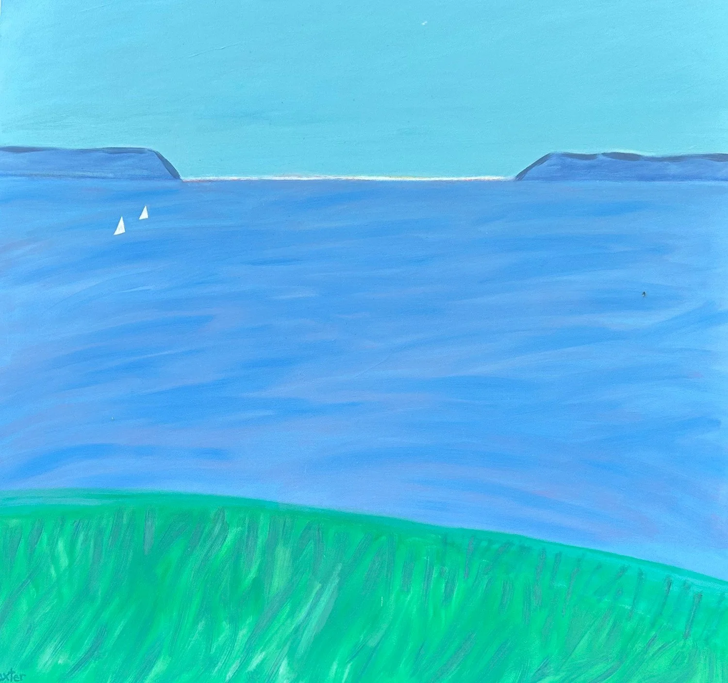 Distant Sails, 48"x 48", oil