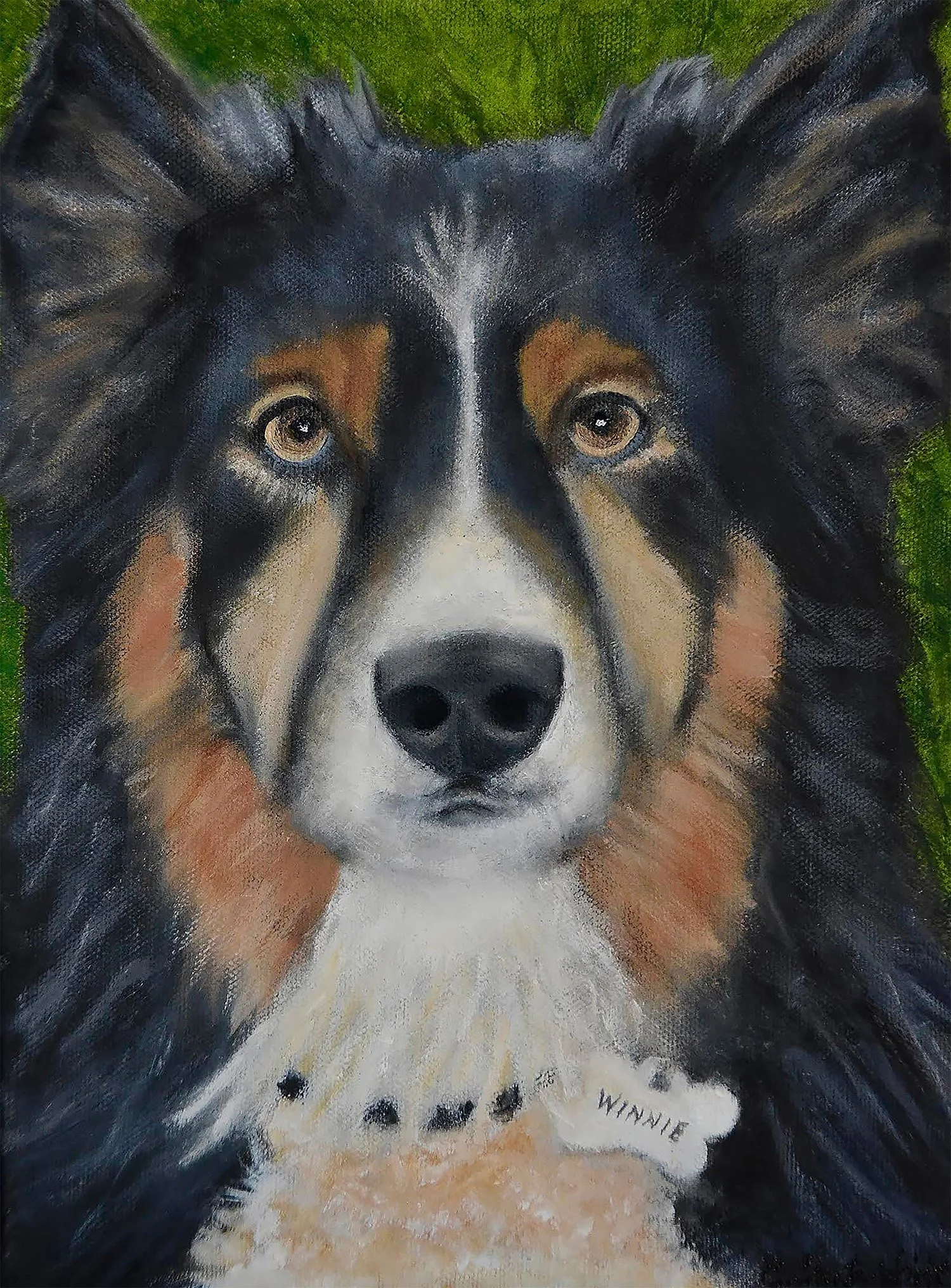 Winnie, 9" x 12", oil
