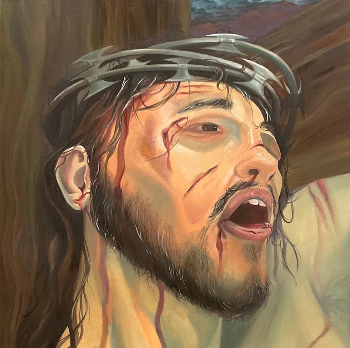 Hail King of the Immigrants, 20" 20", oil paint