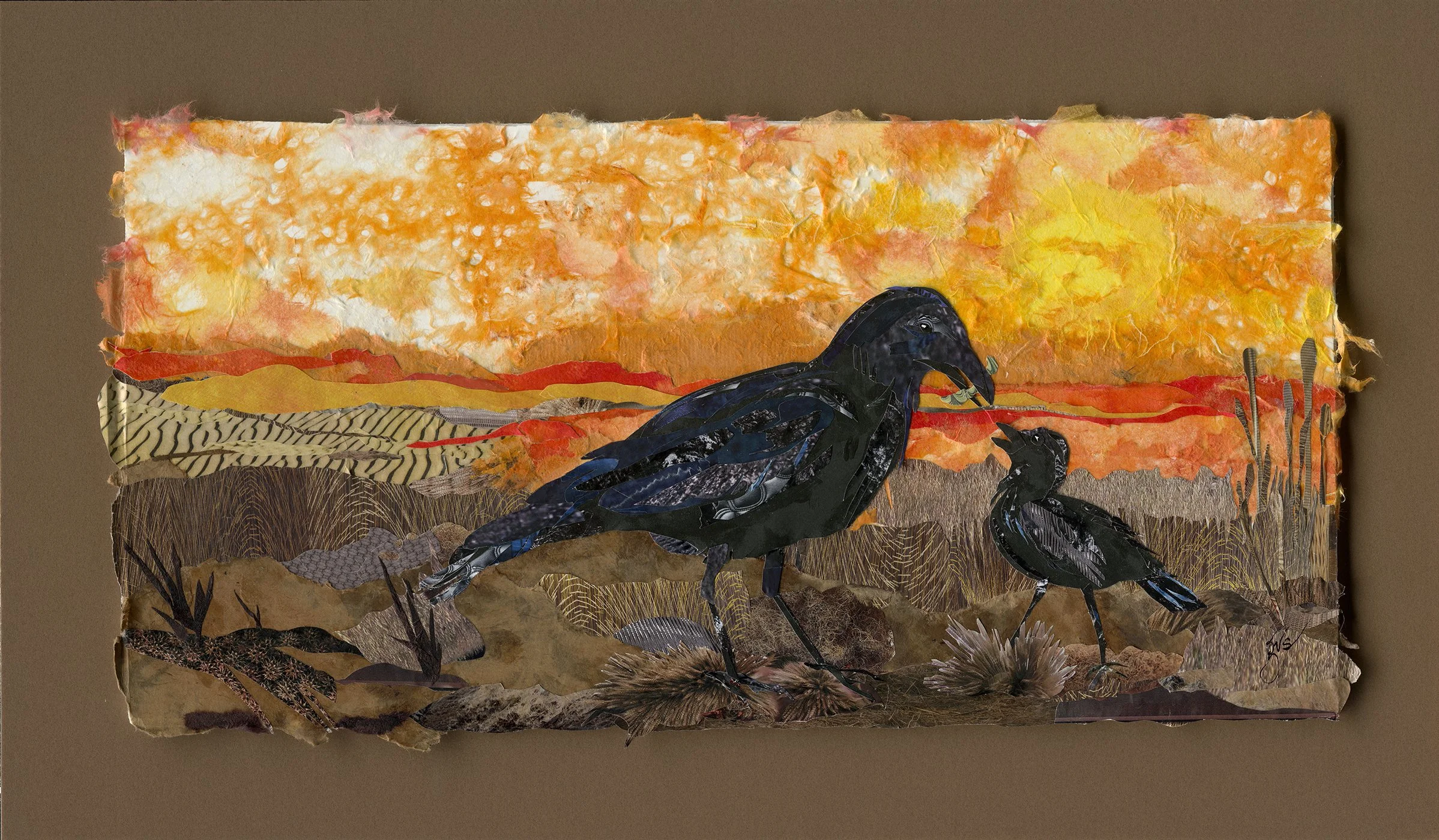  Galen Snow   
 ...there is always hope...   
15.5" x 25.5" 
Paper Montage I work in paper. Small shards of transparent and opaque high-end papers cut, torn then pasted to gatorboard to create the image I have in my mind. It is tedious but satisfying