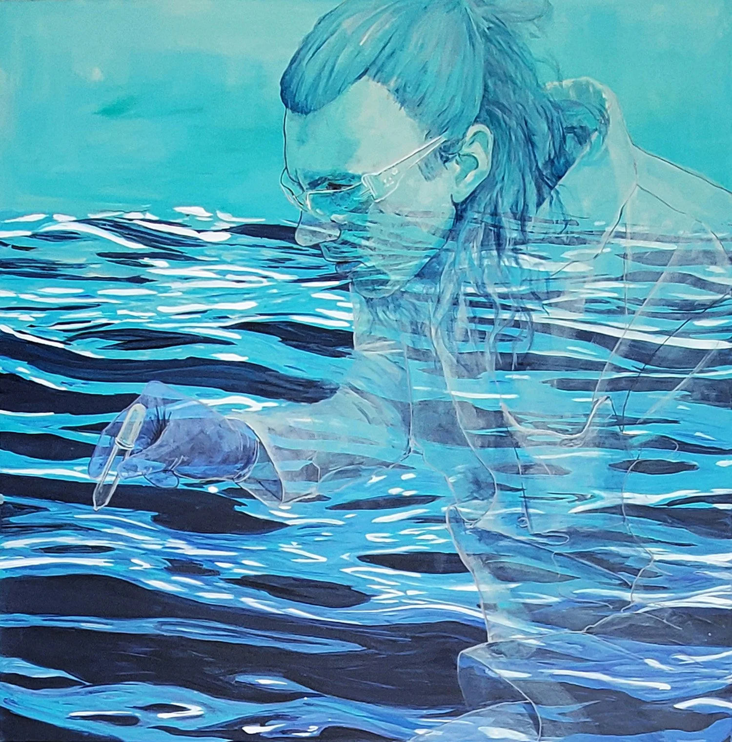 Seeking Answers, 36" x 36", acrylic on canvas