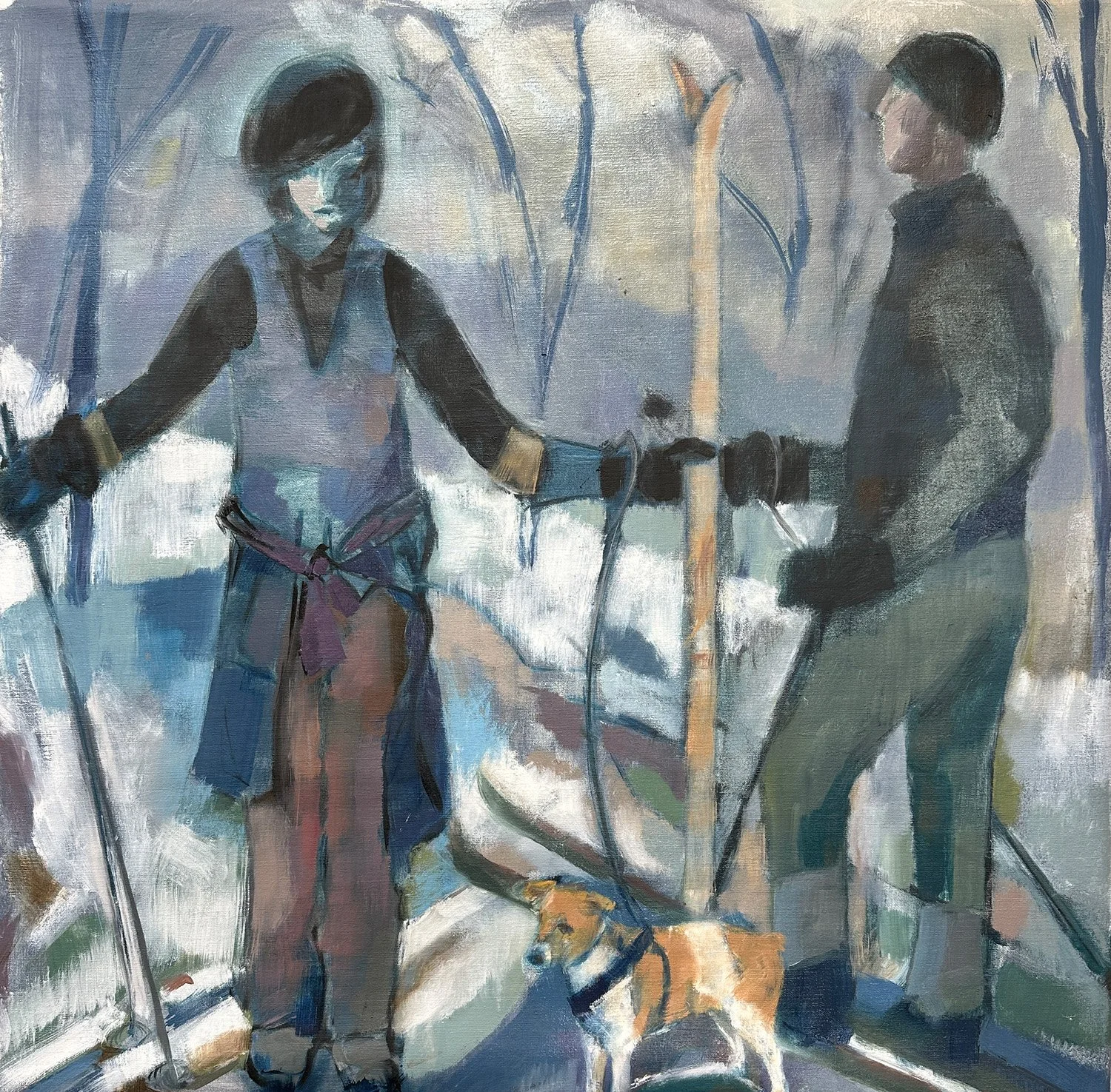 The Last Ski, 34" x 34", oil