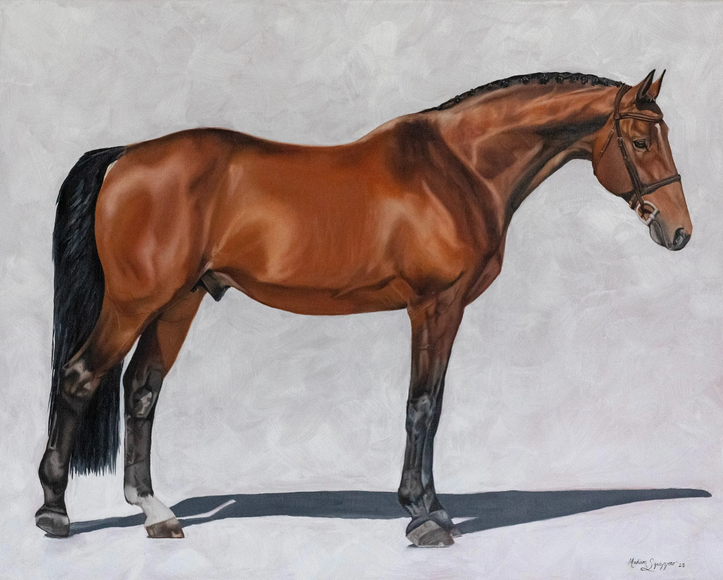 Portrait of Oracle du Reve, 26" x 30", oil on canvas