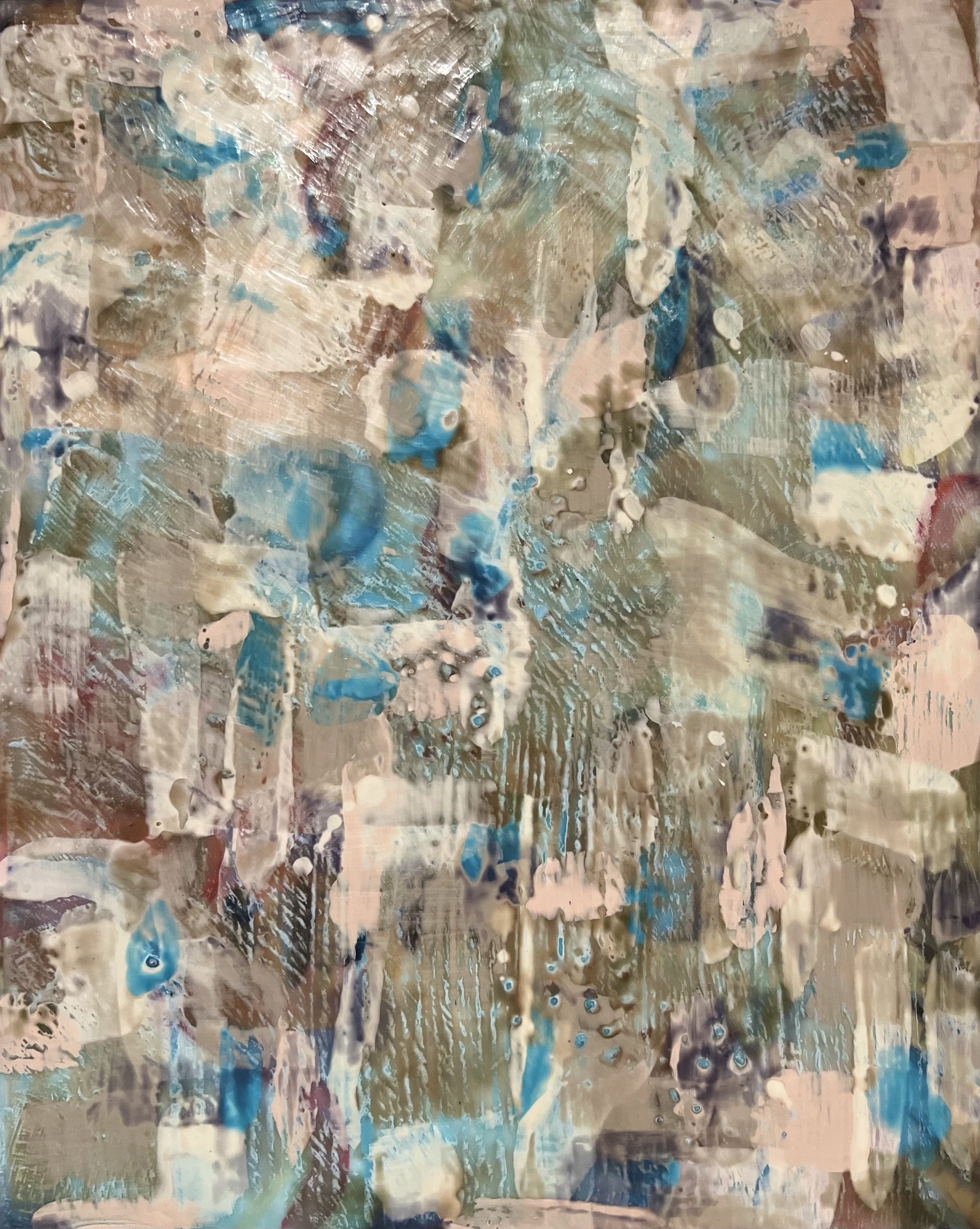 Dot Bergen Emergence Encaustic 18" x 22" $995