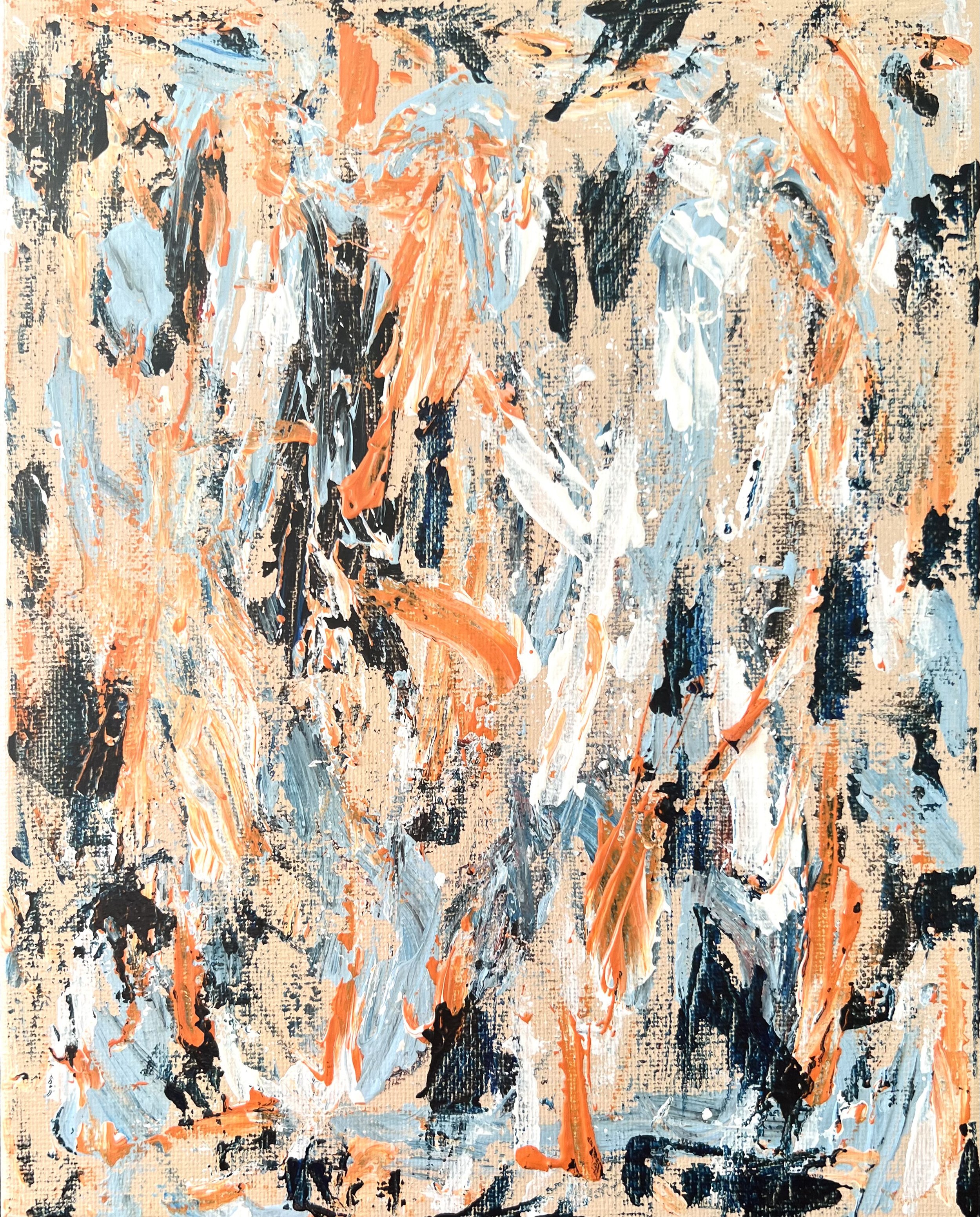 Robert Dec New Wave #2 Acrylic on Canvas 10" x 8" $200
