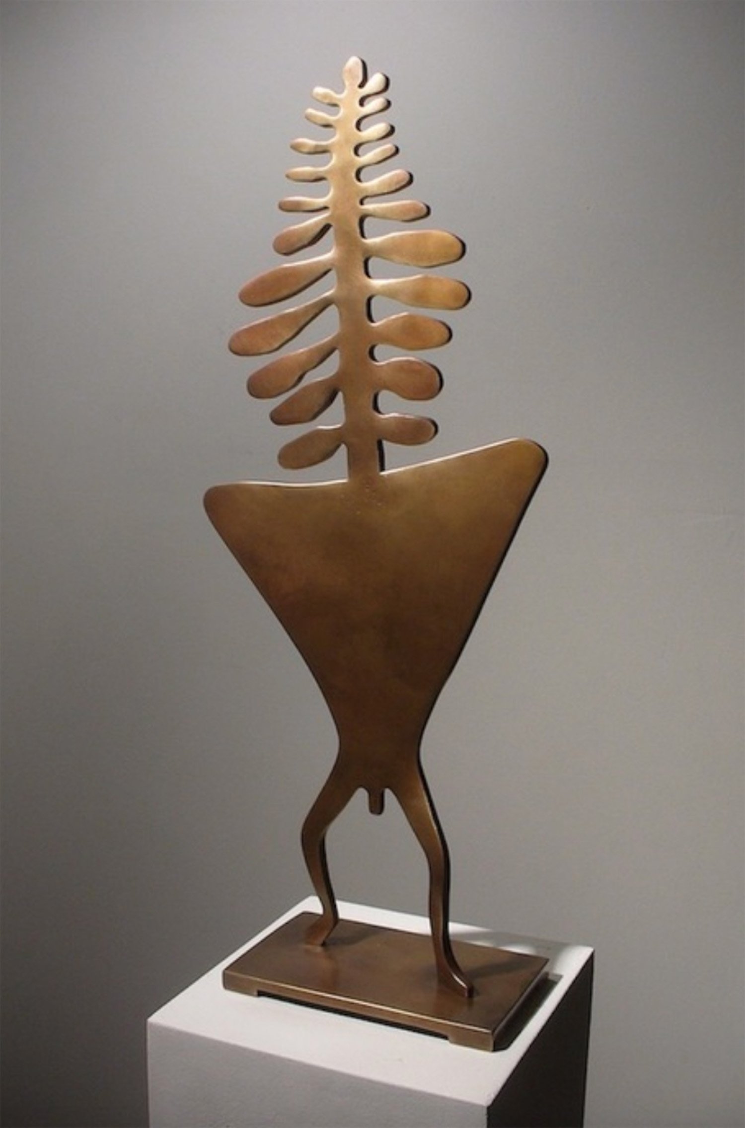 Yucca Man, 10" x 5" x 20", cast bronze