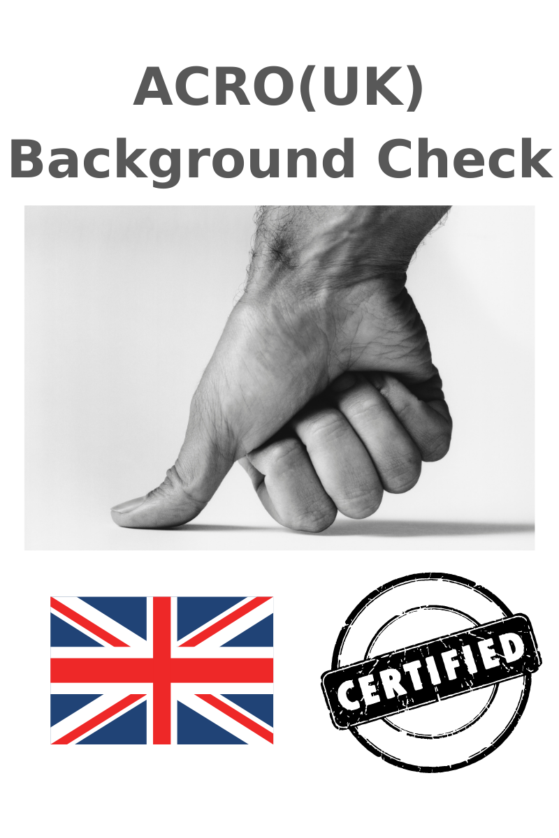 ACRO (UK) Background Check & Apostille