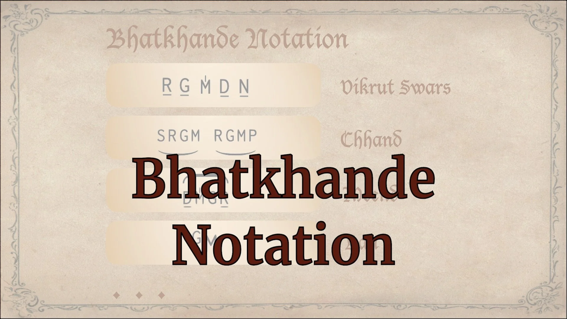 Bhatkhande Notation