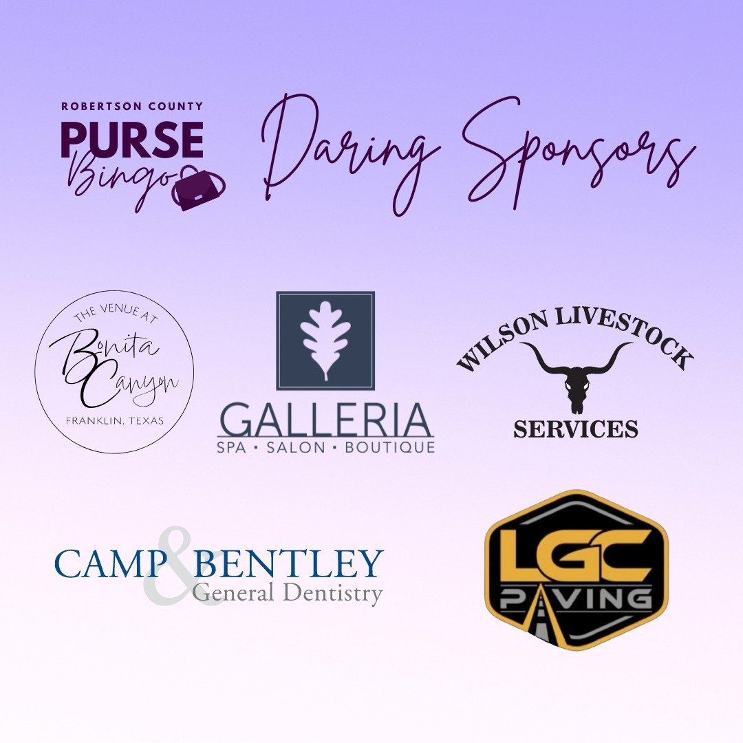 Thank you to all of our Daring Table Sponsors for Robertson County Purse Bingo!

Your support at this event is helping us provide tangible resources to the kids and families we serve.