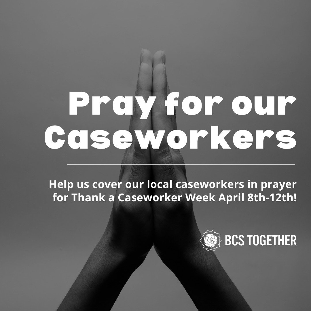 CPS Caseworkers are some of the most under-appreciated employees in our town.

They suffer from secondhand trauma, compassion fatigue, and burnout.

Let's cover them in prayer the week of April 8th-12th for Thank a Caseworker Week!

➡️ Keep an eye on