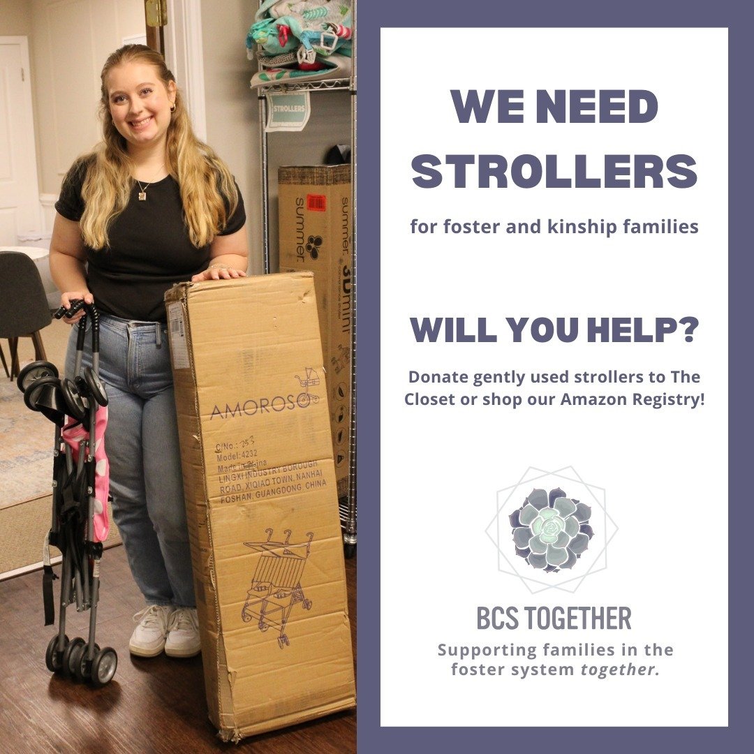 The Closet needs strollers for our kinship &amp; foster families!

If you have a gently used stroller sitting in your garage, would you consider donating it? You can also ship us one directly from our Amazon Registry through the link in our bio!