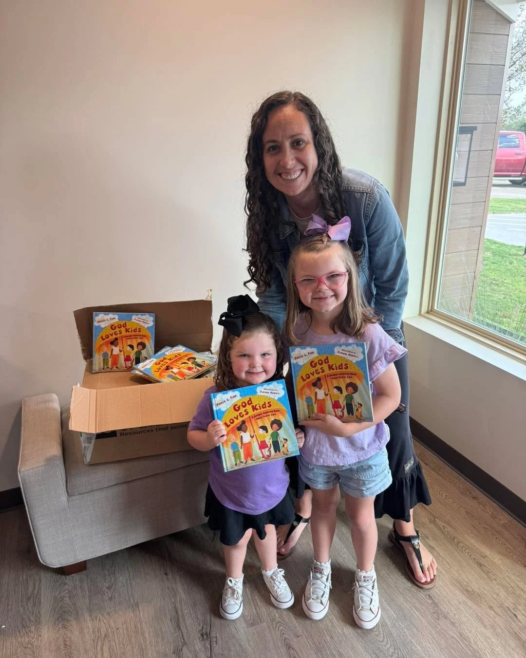 Last month, one of the families we serve, Jenna and her daughters, read God Loves Kids, a gospel-centered book about foster care. The book touched their hearts so deeply that they wanted to share it with other families. 
Jenna began fundraising with