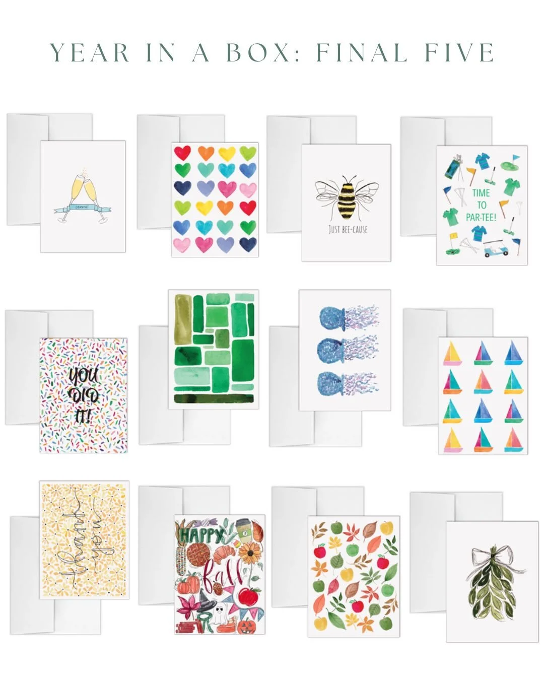 Looking for the world&rsquo;s easiest gift? Snag our Year In a Box - 12 of our most loved cards!! 

Swipe for a special offer. Ends Friday, December 12!