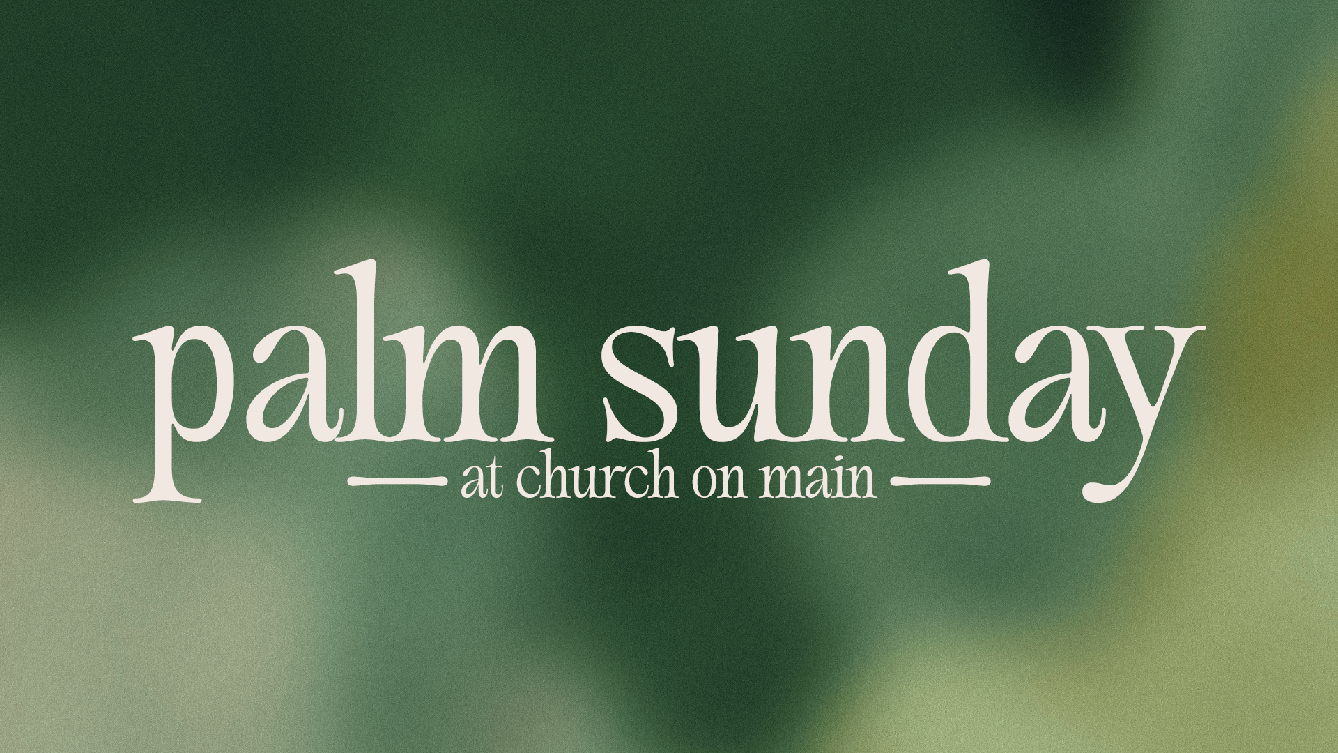 Palm Sunday