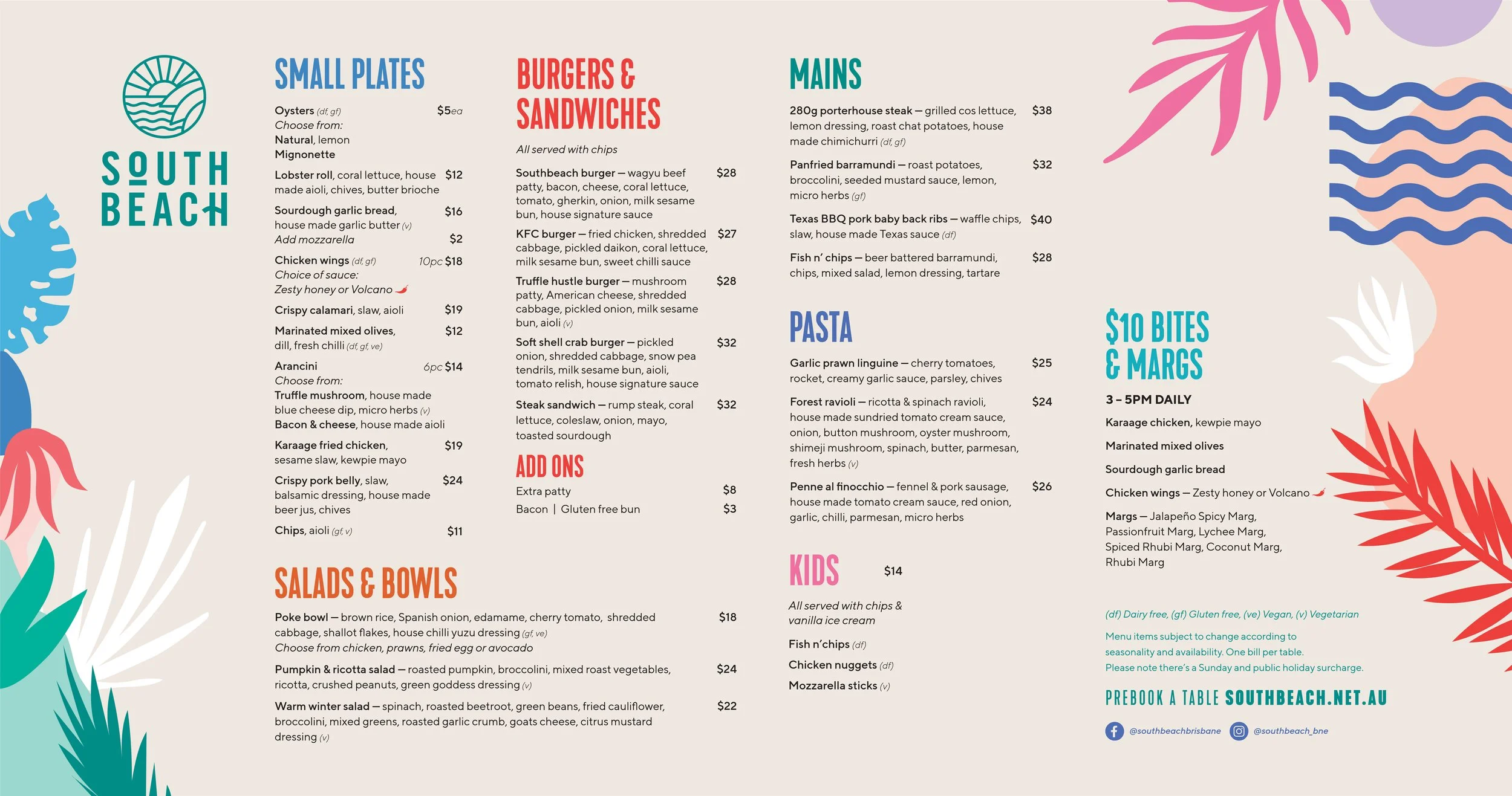 Food Menu — Southbeach