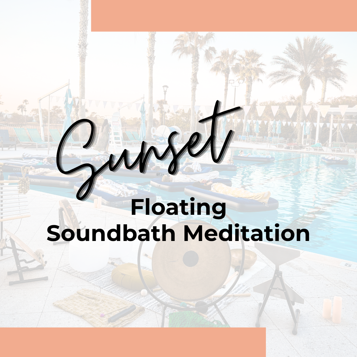 Pool Deck Option ✨ Sunset Floating SoundBath Meditation ✨