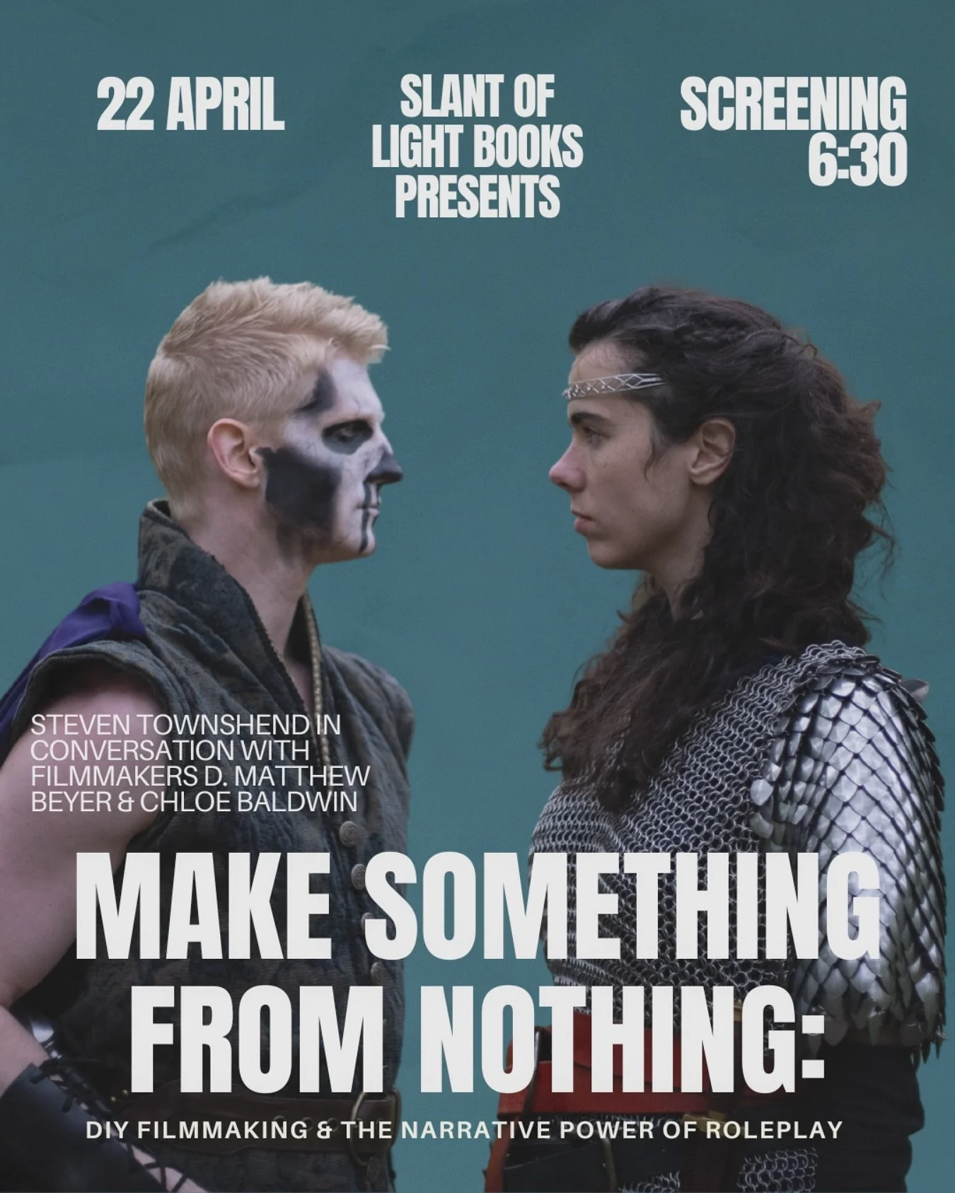 CHICAGO PREMIERE OF &ldquo;MORNING IS BROKEN&rdquo; Tuesday April 22nd, followed by a conversation between Steven Townshend @distant.era and Filmmakers Chloe Baldwin @chloeglowyflowy &amp; D. Matthew Beyer @kindaehgatsby at Slant of Light Books @slan