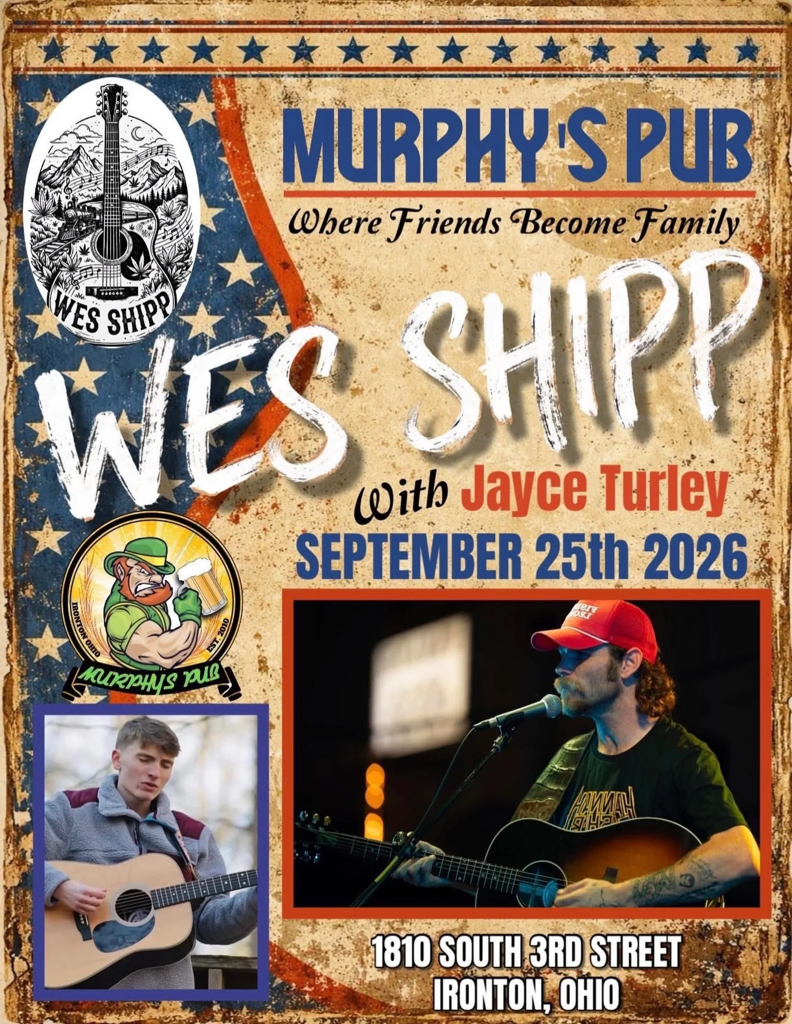 Make plans to join @wes__shipp and I at Murphy&rsquo;s in Ironton tonight! Music starts at 9!