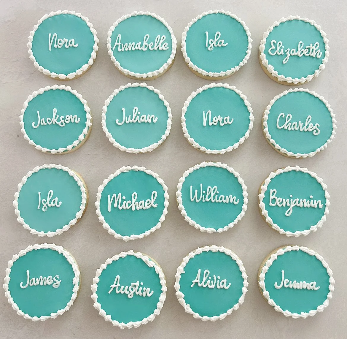 Personalized name cookies