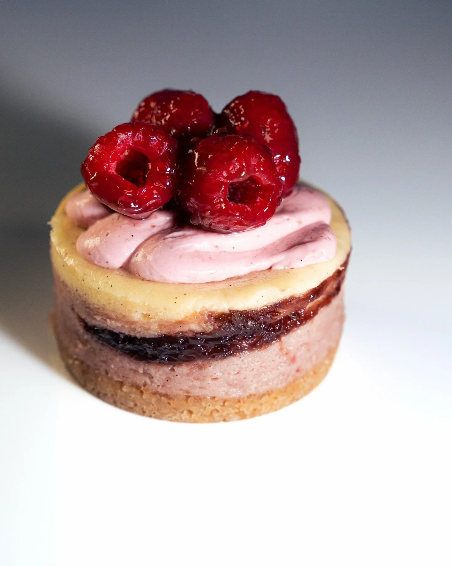 Want to mix things up a little? Keep an eye out for our Raspberry Vanilla Swirl Cheesecake minis! 💫

These ones feature vanilla cheesecake, raspberry cheesecake and raspberry swirl, all topped with raspberry buttercream and of course fresh raspberri
