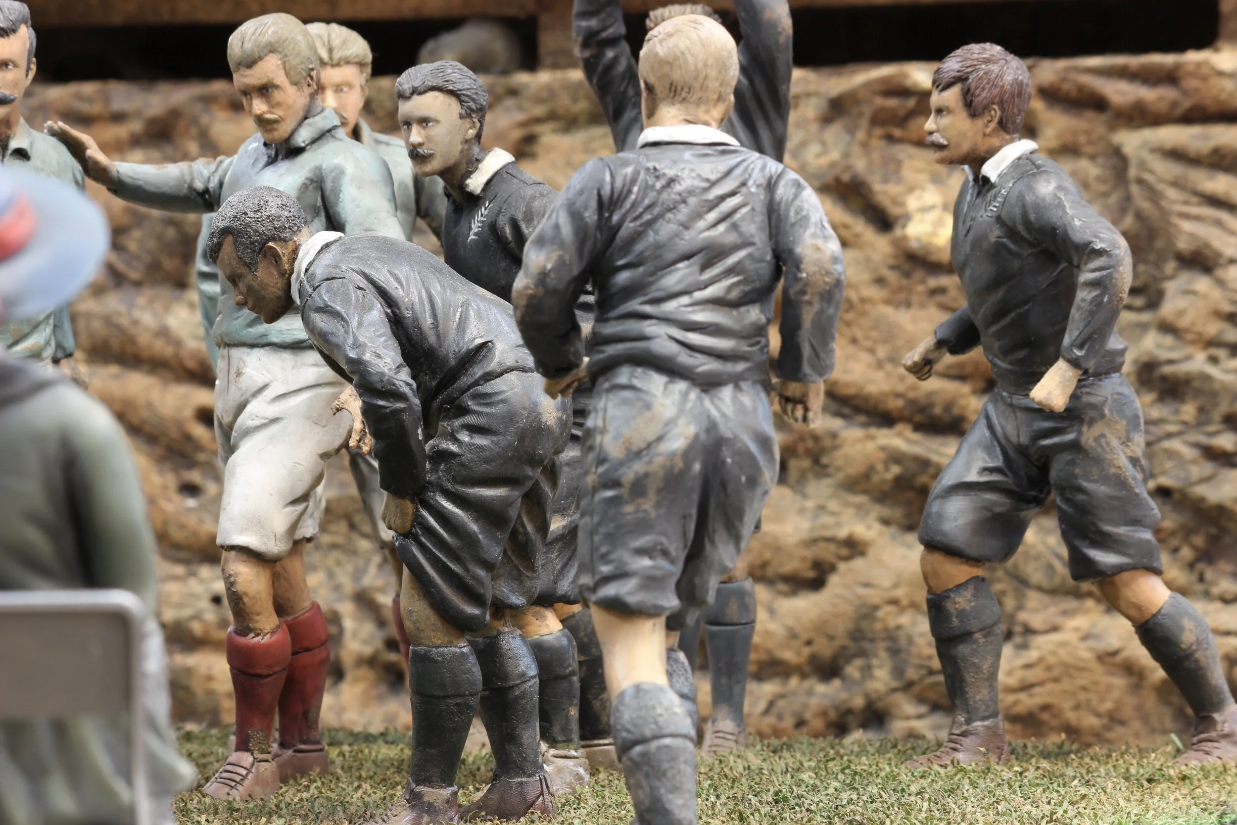 Rugby game between NZ and French troops