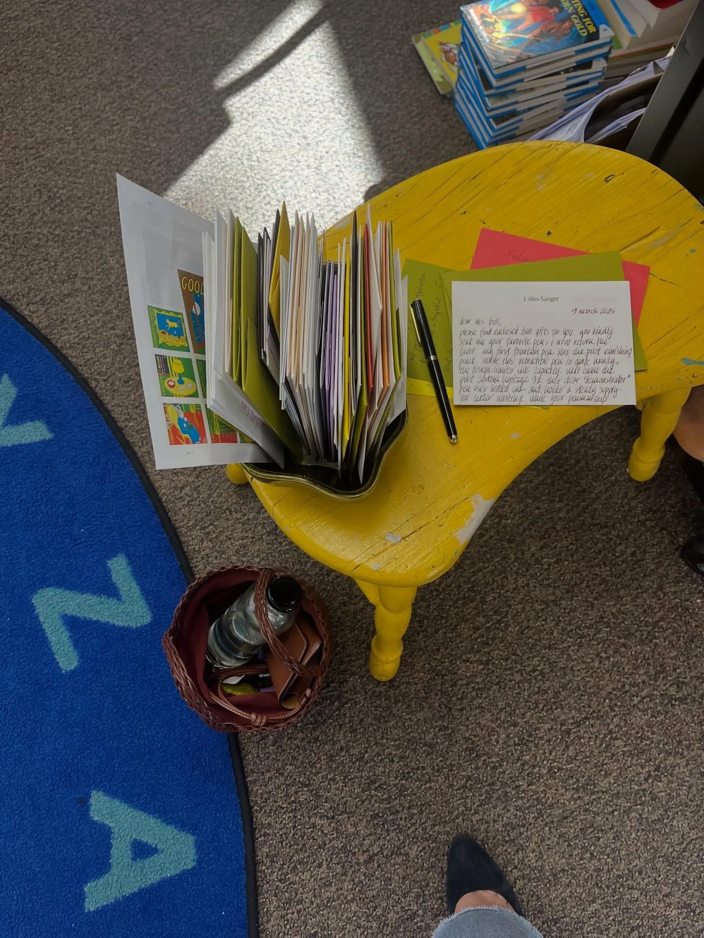 Taking this show on the road to my son&rsquo;s 3rd grade class 💌. I am introducing the art of correspondence, the architecture of a thank you note, and the simple reminder that gratitude is as much about you expressing it as it is about the recipien