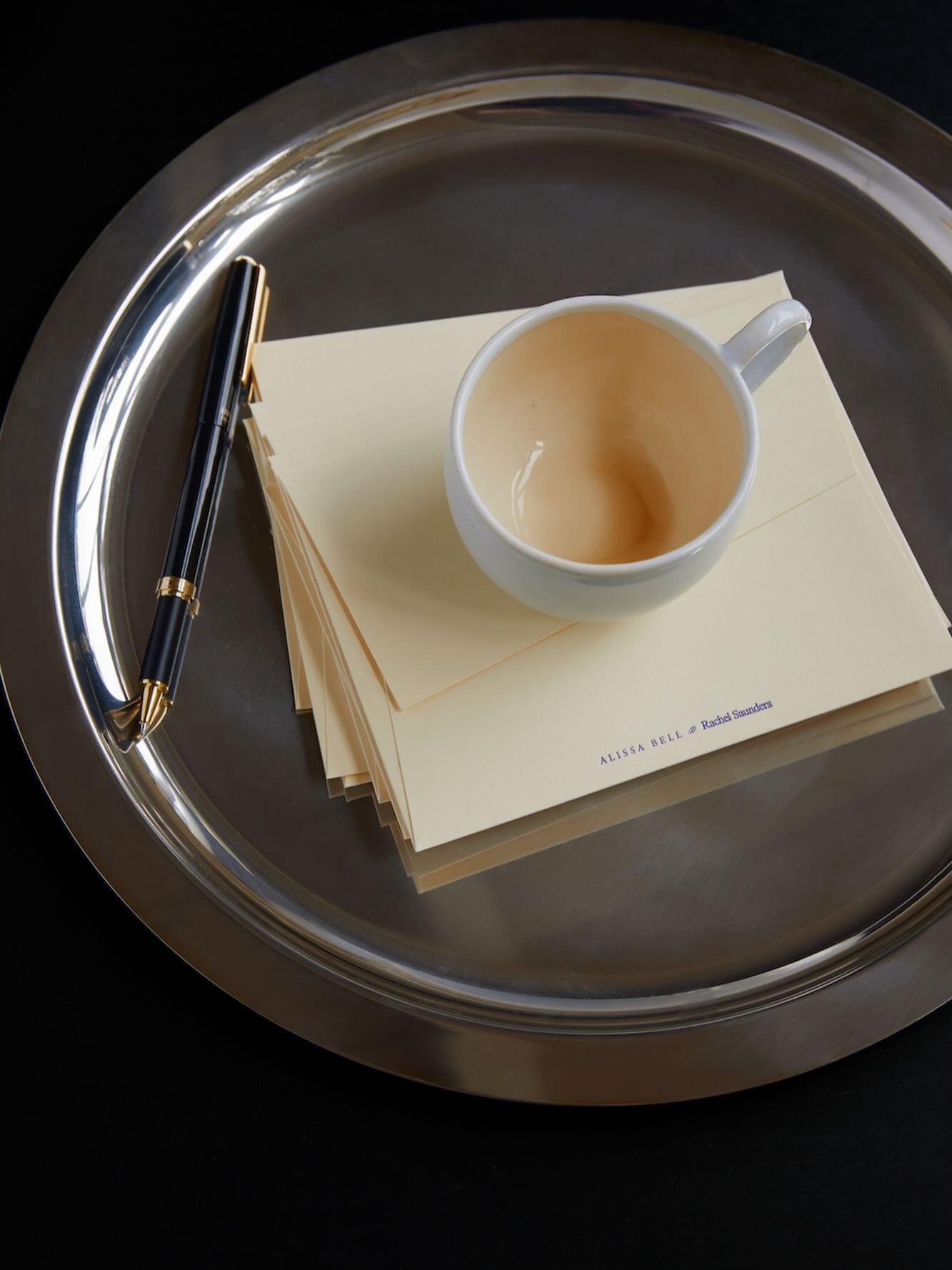 Some of my favorite things:
the last sip of coffee and a stack of letters waiting to be sent.

This set, created with @rachelsaundersceramics, serves as a little reminder that the best notes are often sent out of the blue.

Photo by my other favorite