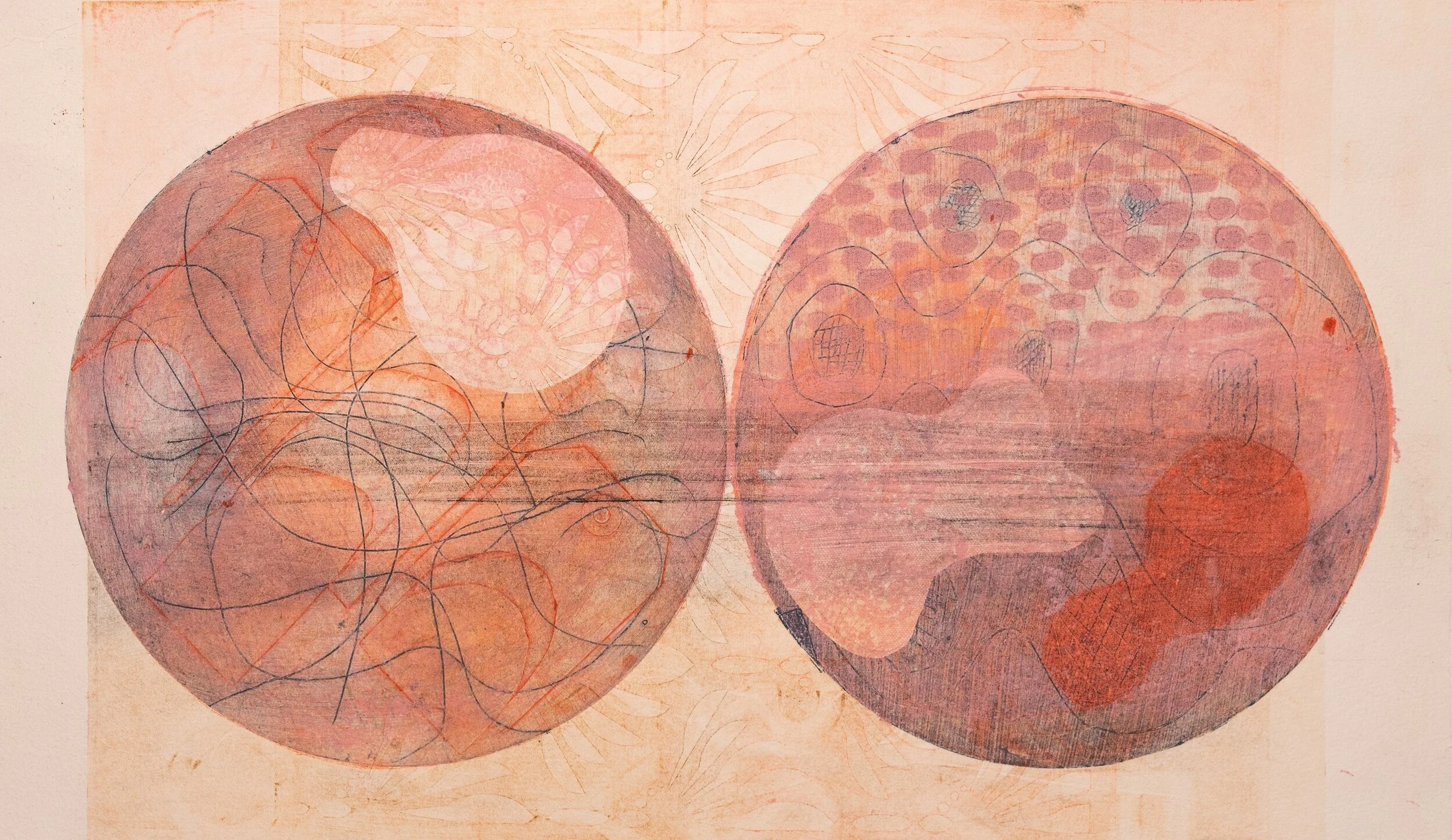 Two Pink Moons Print Artwork