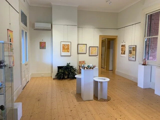 Framed prints at the Platform 4 Return exhibition at Newstead.