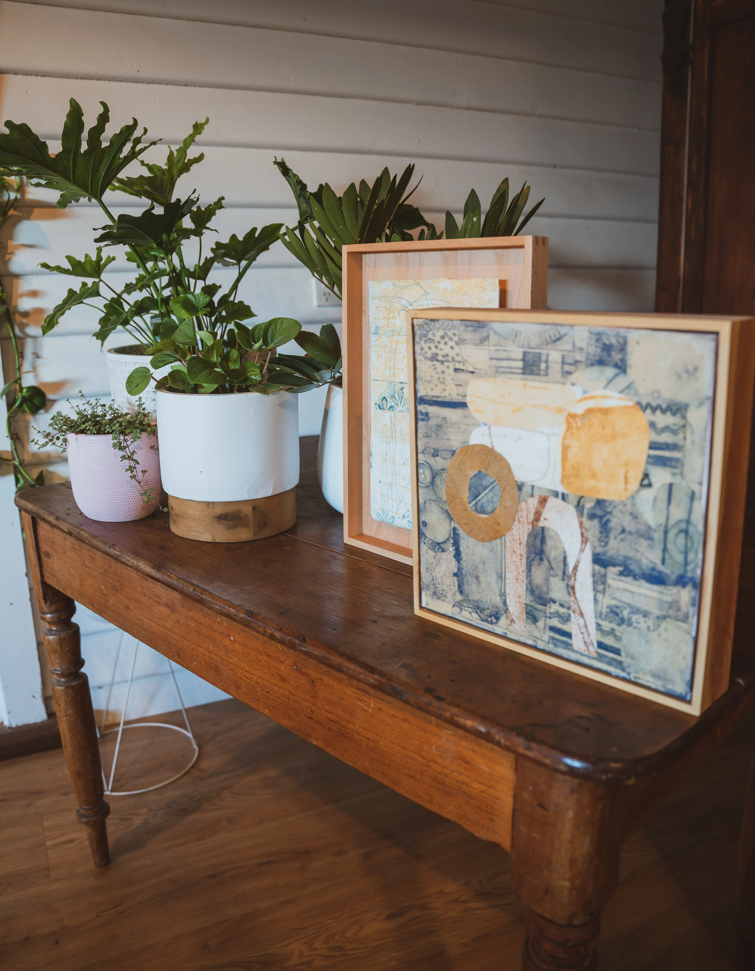 Framed prints on display at a recent event.