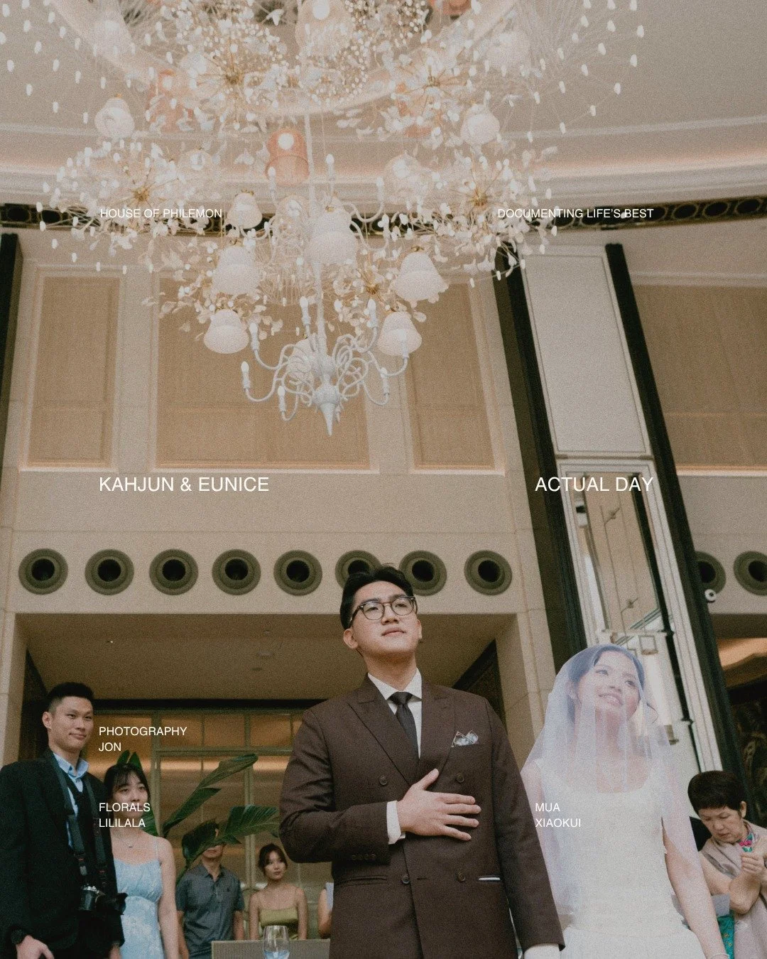 a solemnisation held with softness. 

kahjun and eunice moved through the day with quiet laughter and steady hands. 
the ring, the veil, the walk back down the corridor together. 
simple moments, given enough room to become memory. 

@eunicecxj @kahj